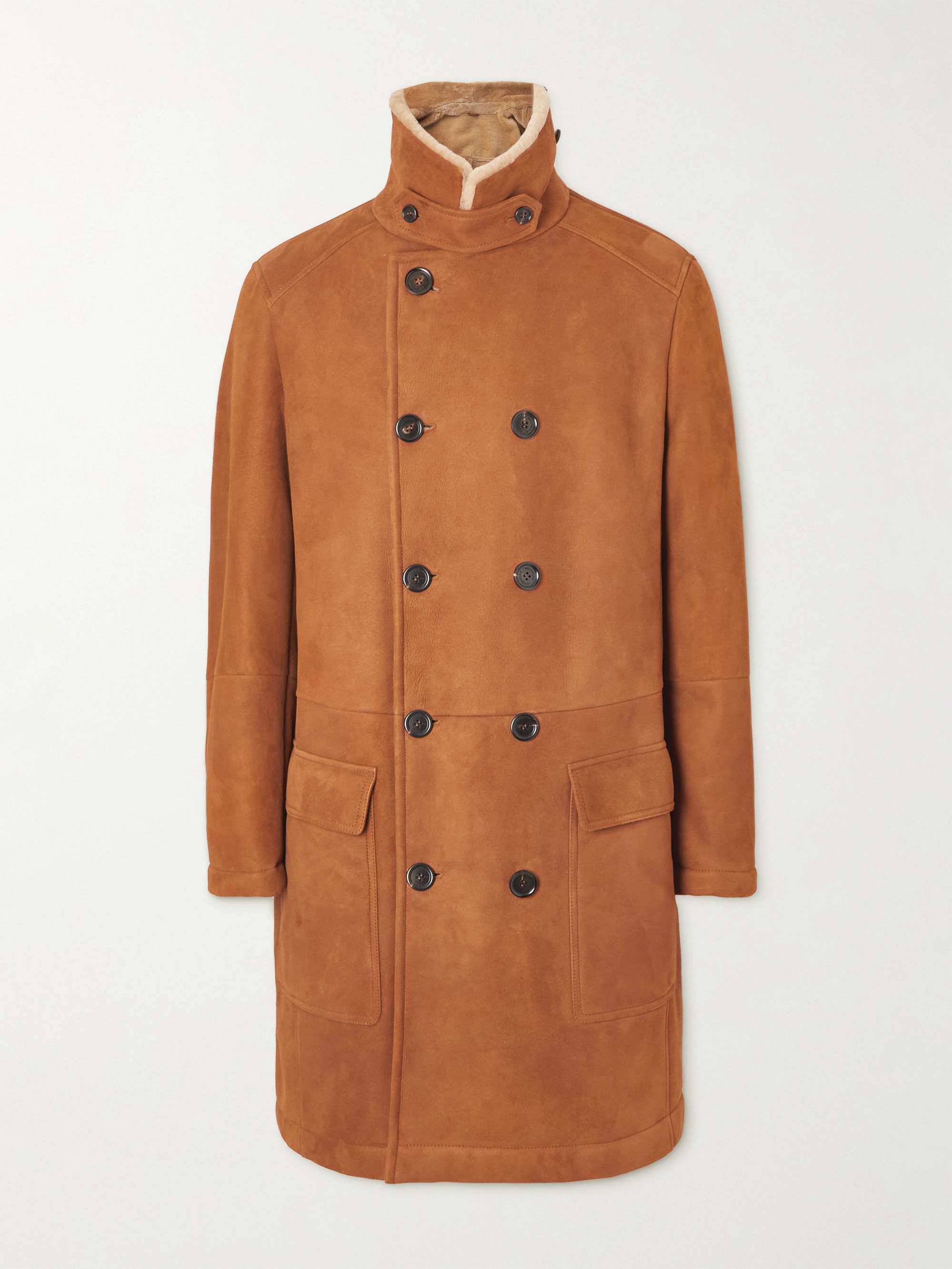 BRUNELLO CUCINELLI Double-Breasted Shearling Coat