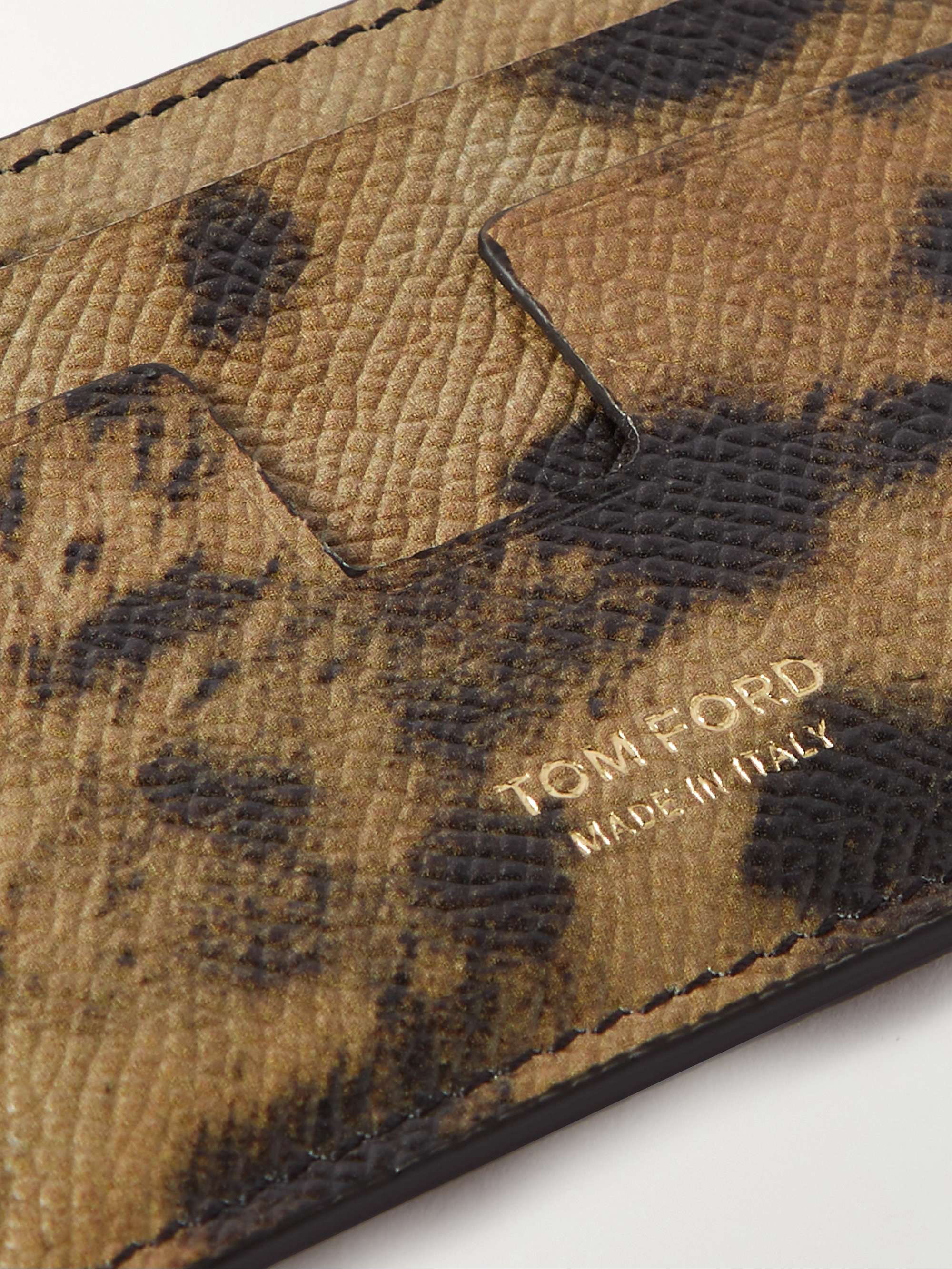 TOM FORD Leopard-Print Full-Grain Leather Cardholder