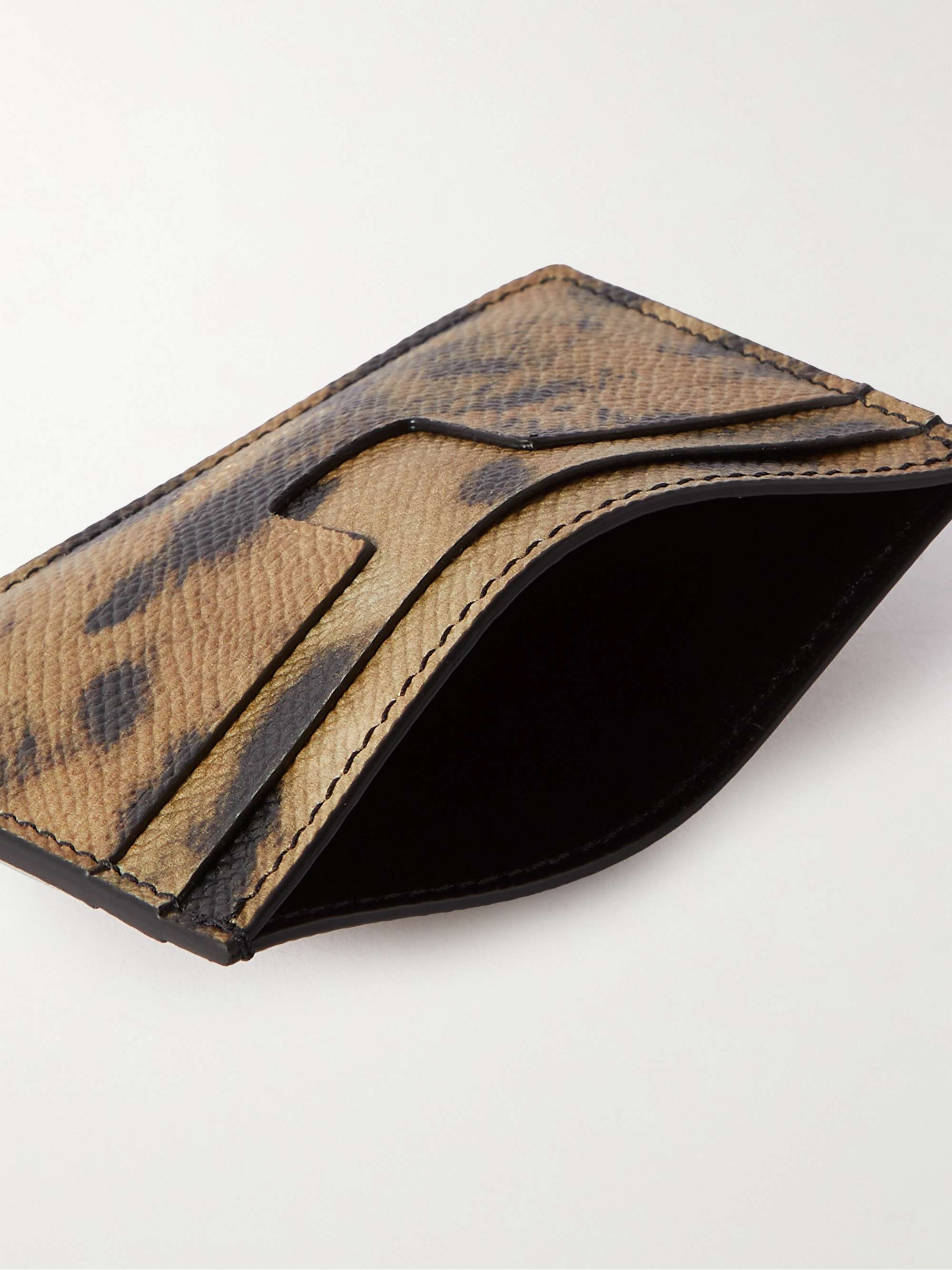 TOM FORD Leopard-Print Full-Grain Leather Cardholder