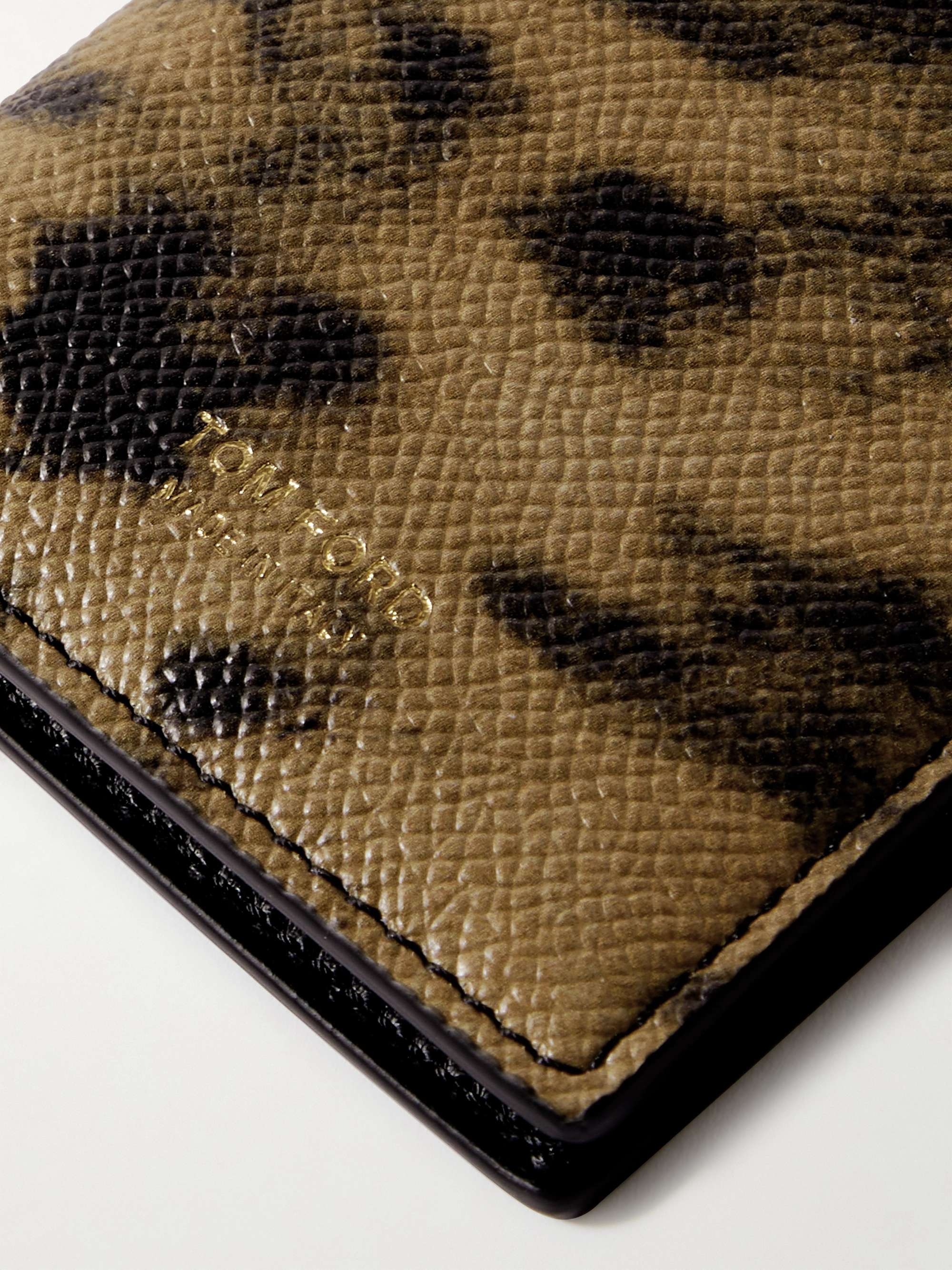 TOM FORD Leopard-Print Full-Grain Leather Bifold Cardholder