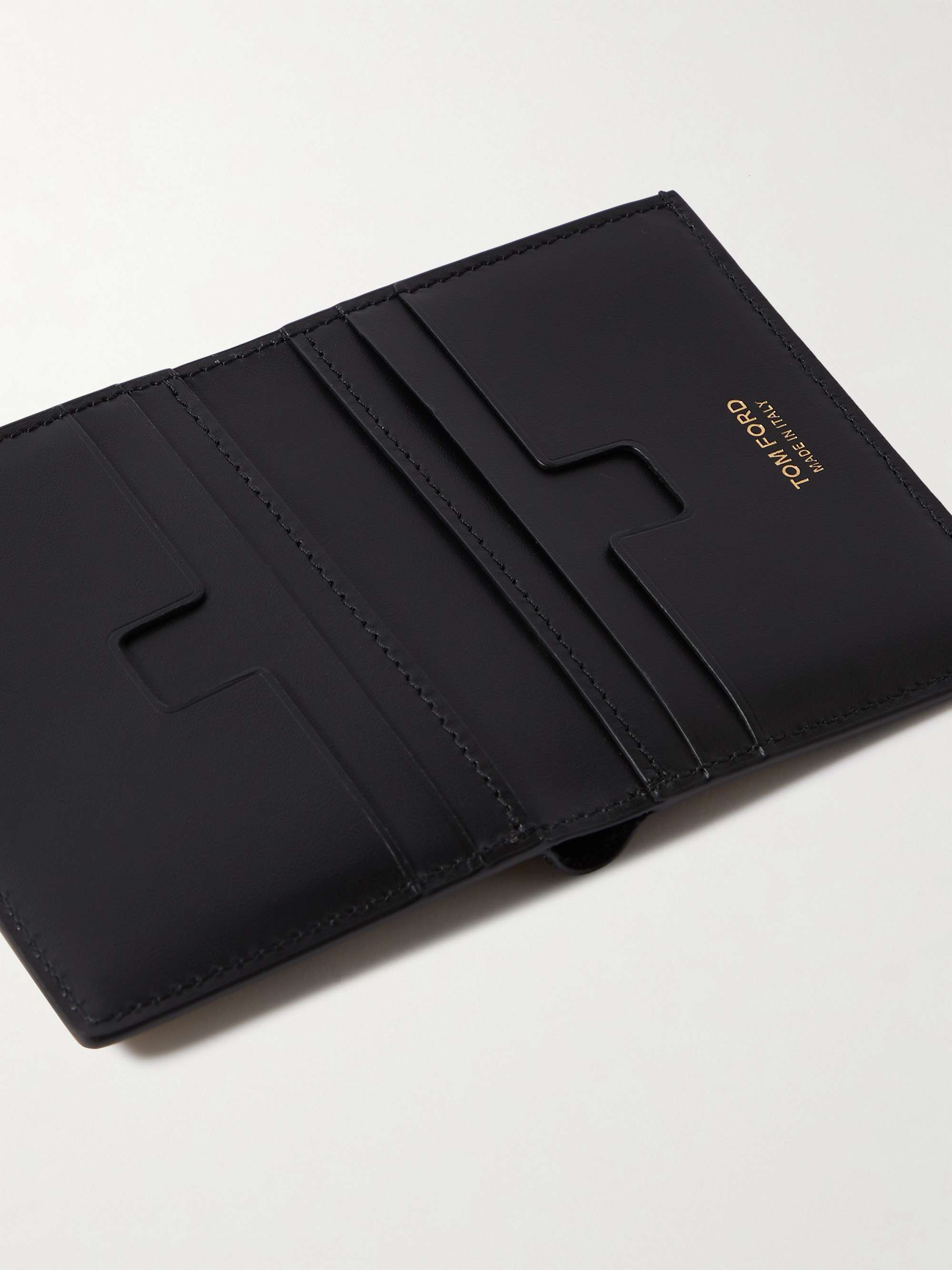 TOM FORD Leopard-Print Full-Grain Leather Bifold Cardholder
