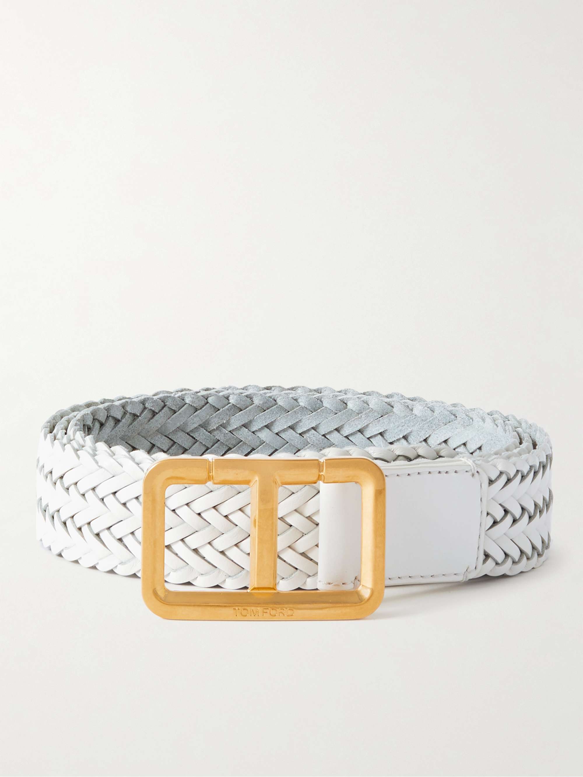 TOM FORD 3cm Woven Leather Belt