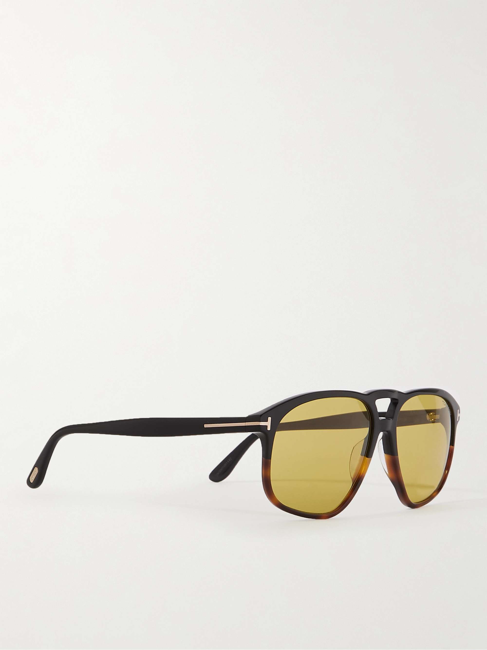 TOM FORD Aviator-Style Tortoiseshell Acetate Sunglasses
