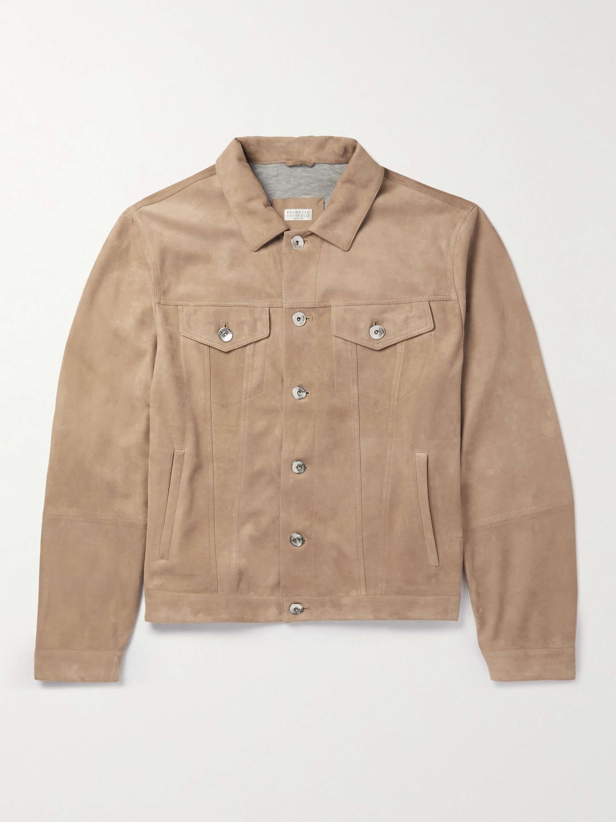 brunello cucinelli suede safari jacket