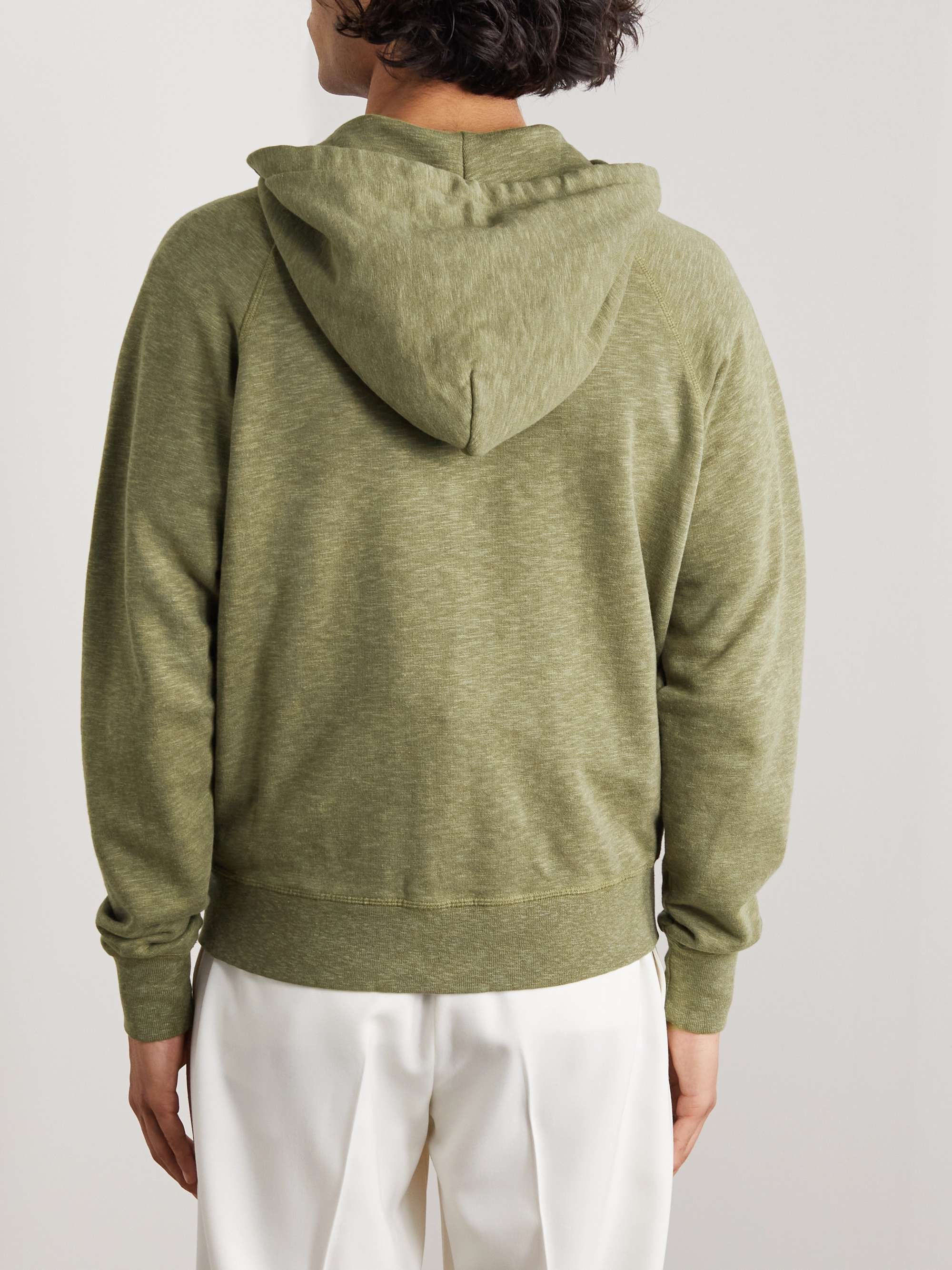 TOM FORD Brushed Cotton-Blend Jersey Hoodie