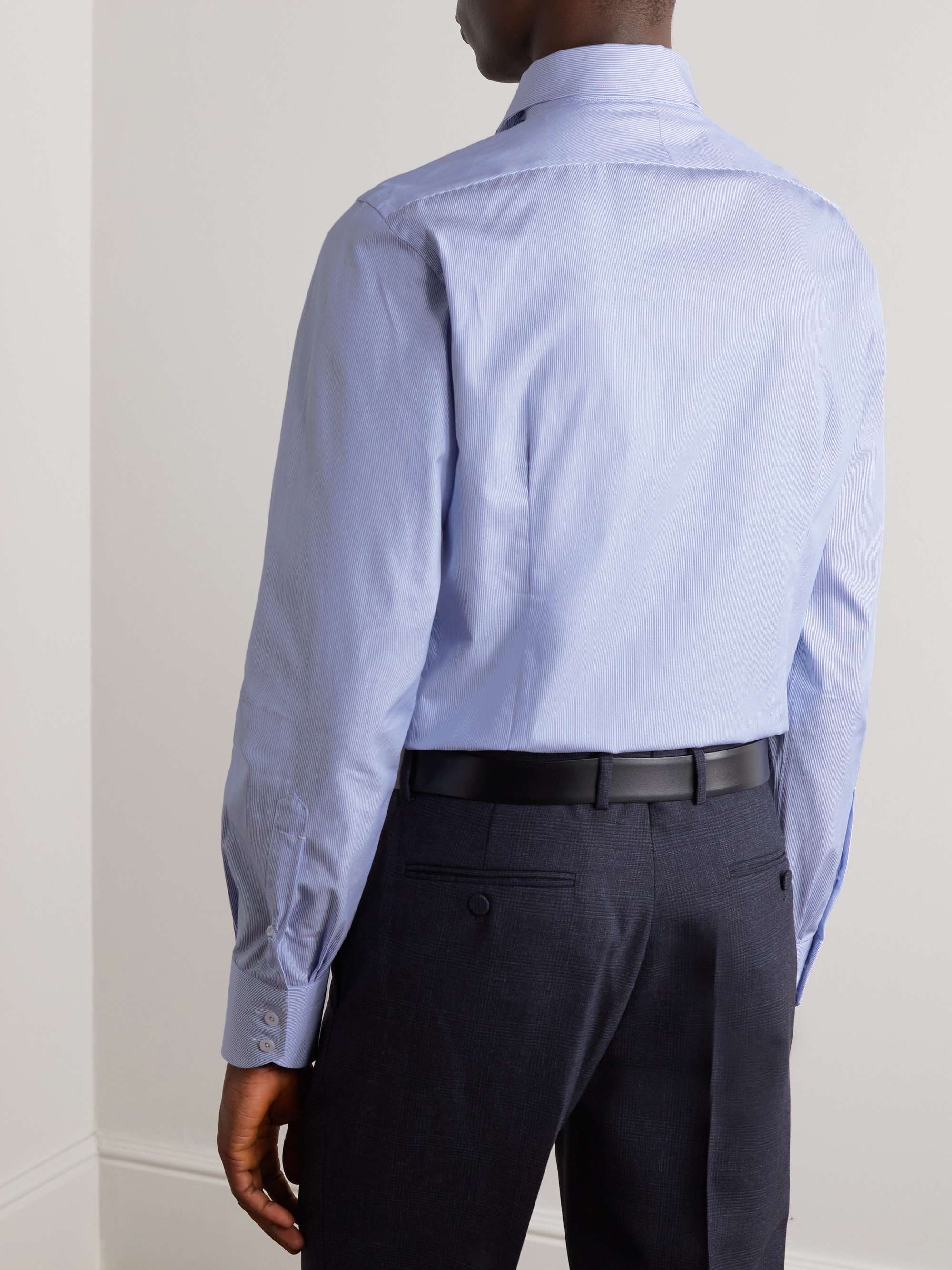 TOM FORD Striped Cotton-Poplin Shirt