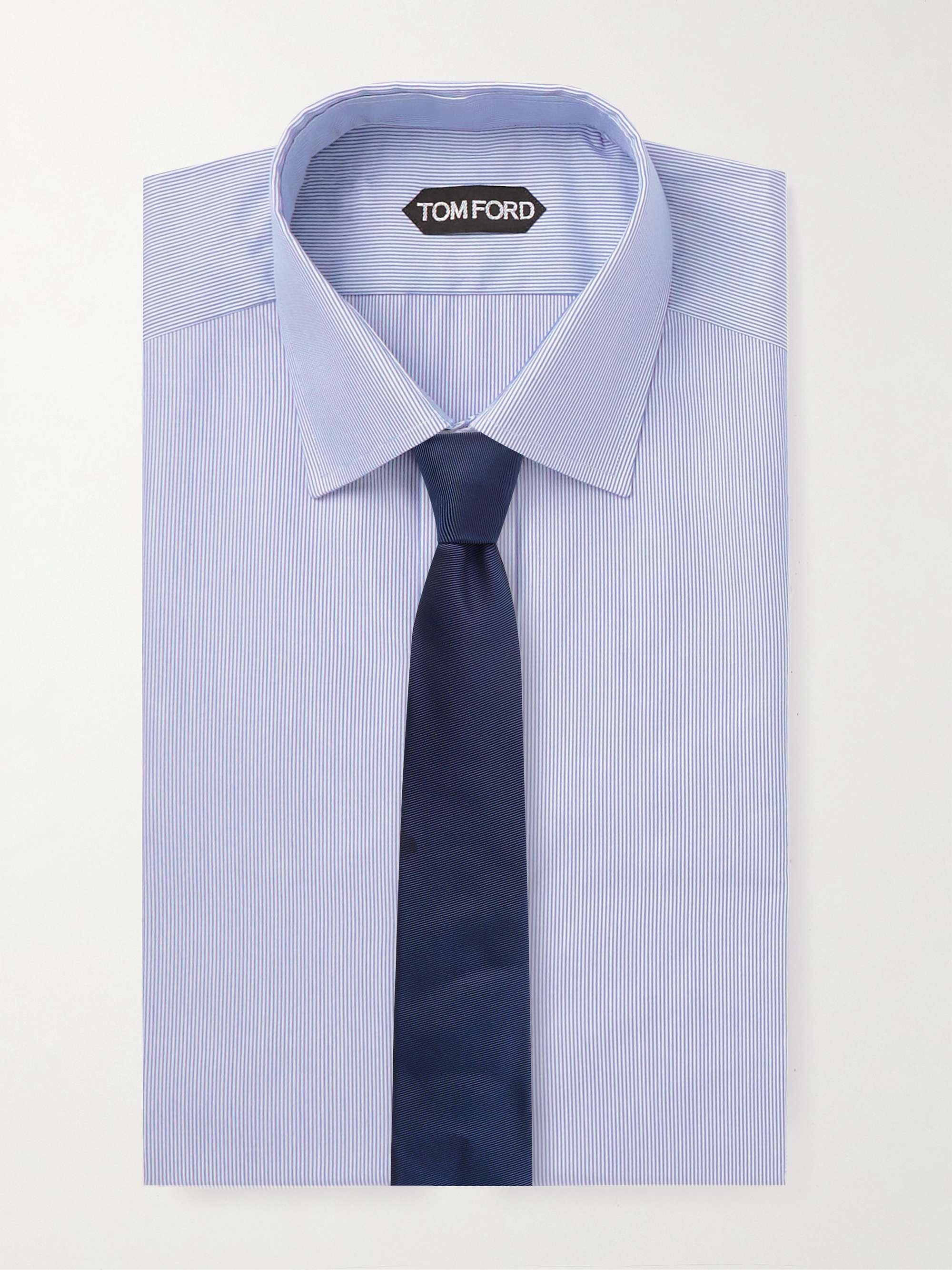 TOM FORD Striped Cotton-Poplin Shirt