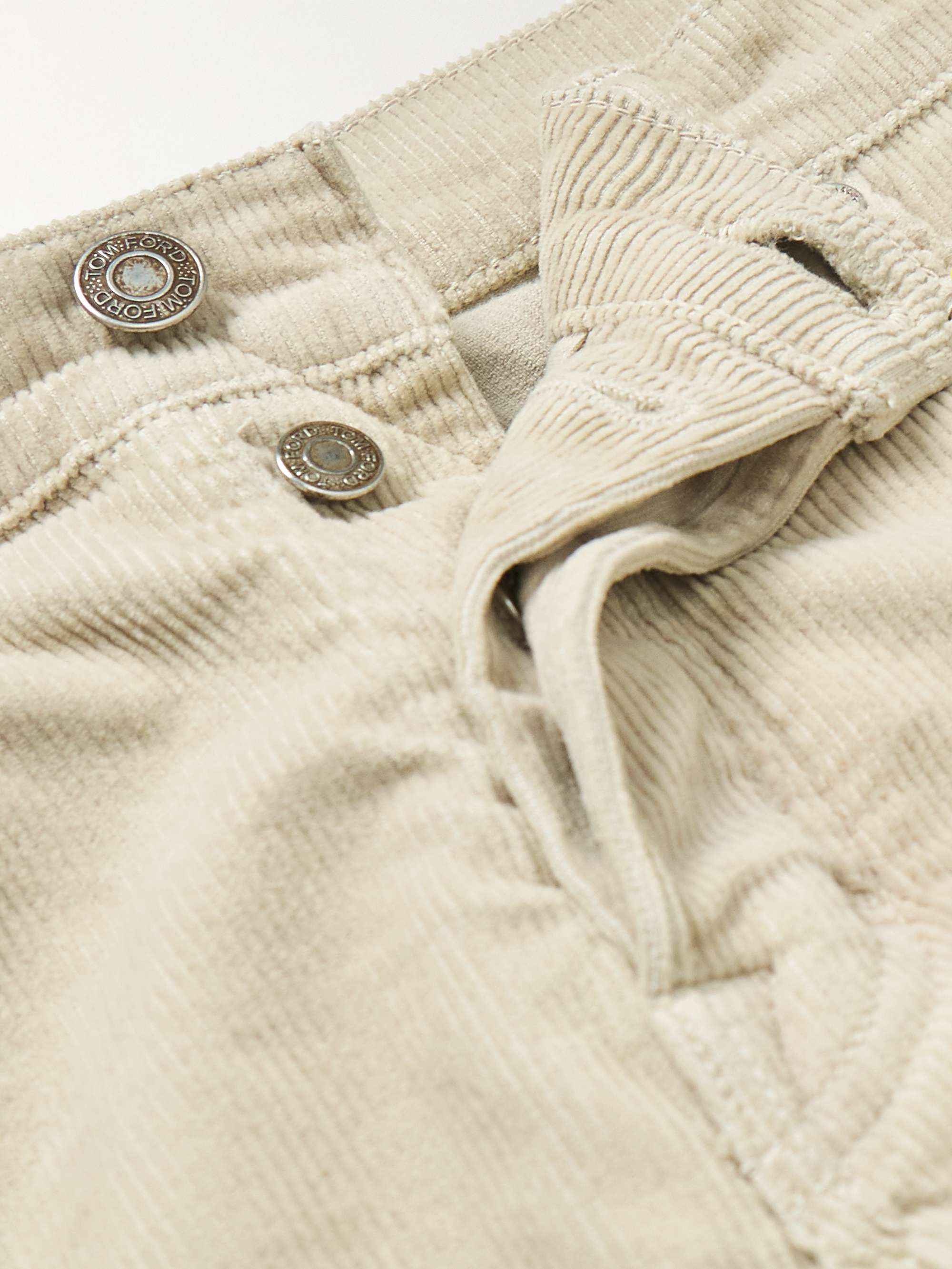 TOM FORD 12 Waves Cord Slim-Fit Cotton-Blend Corduroy Trousers
