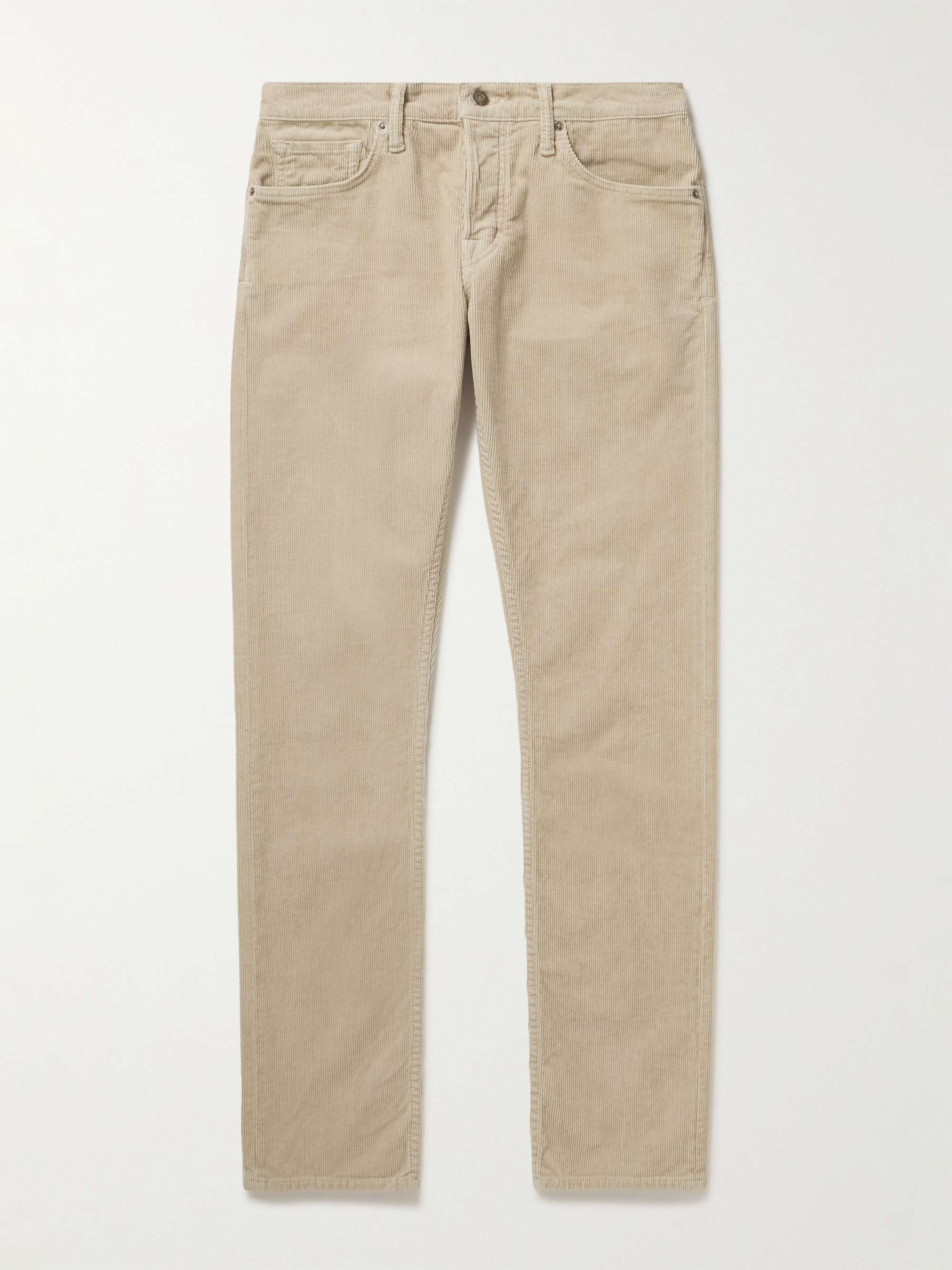 TOM FORD 12 Waves Cord Slim-Fit Cotton-Blend Corduroy Trousers