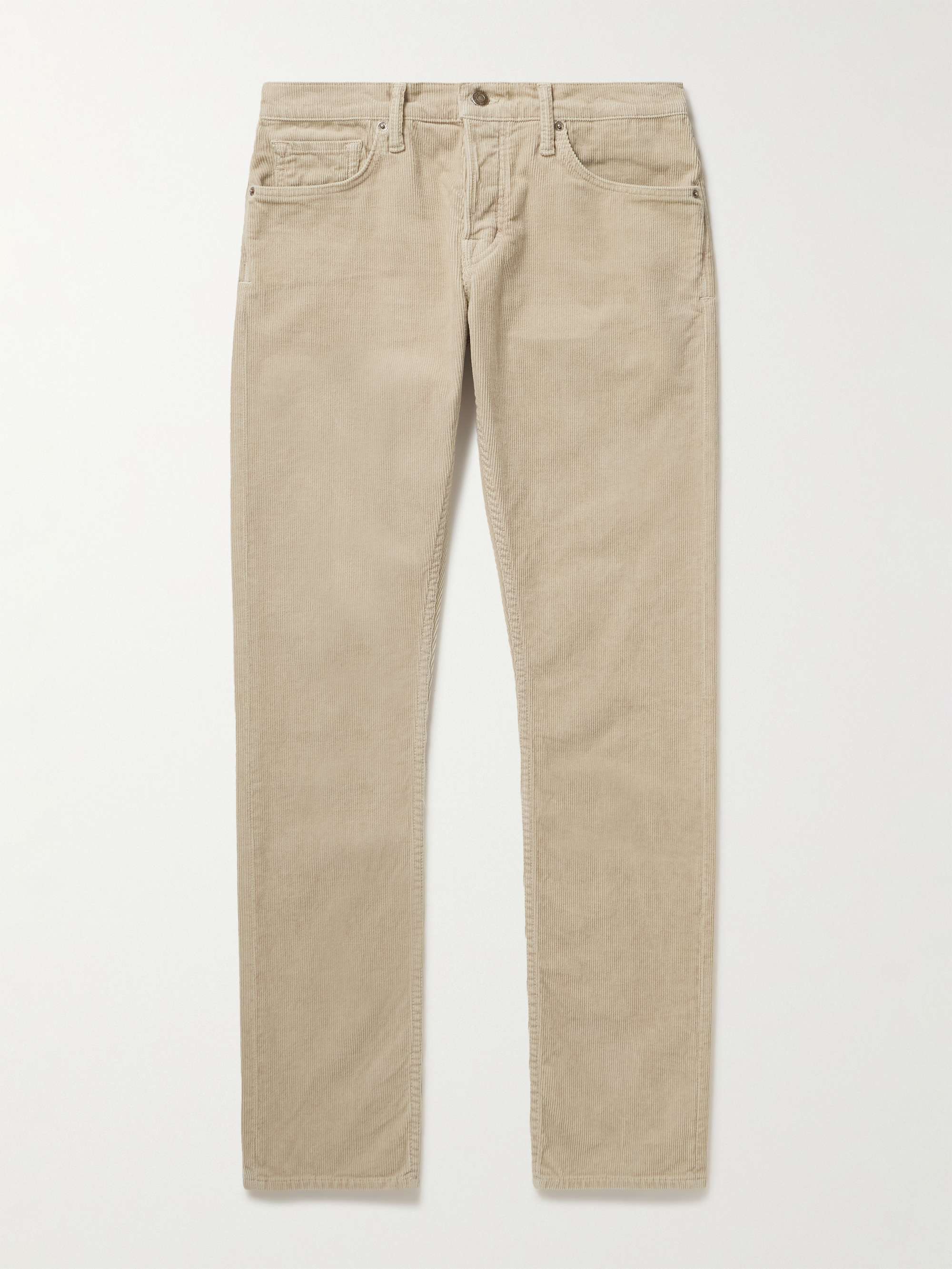 TOM FORD 12 Waves Cord Slim-Fit Cotton-Blend Corduroy Trousers for Men ...