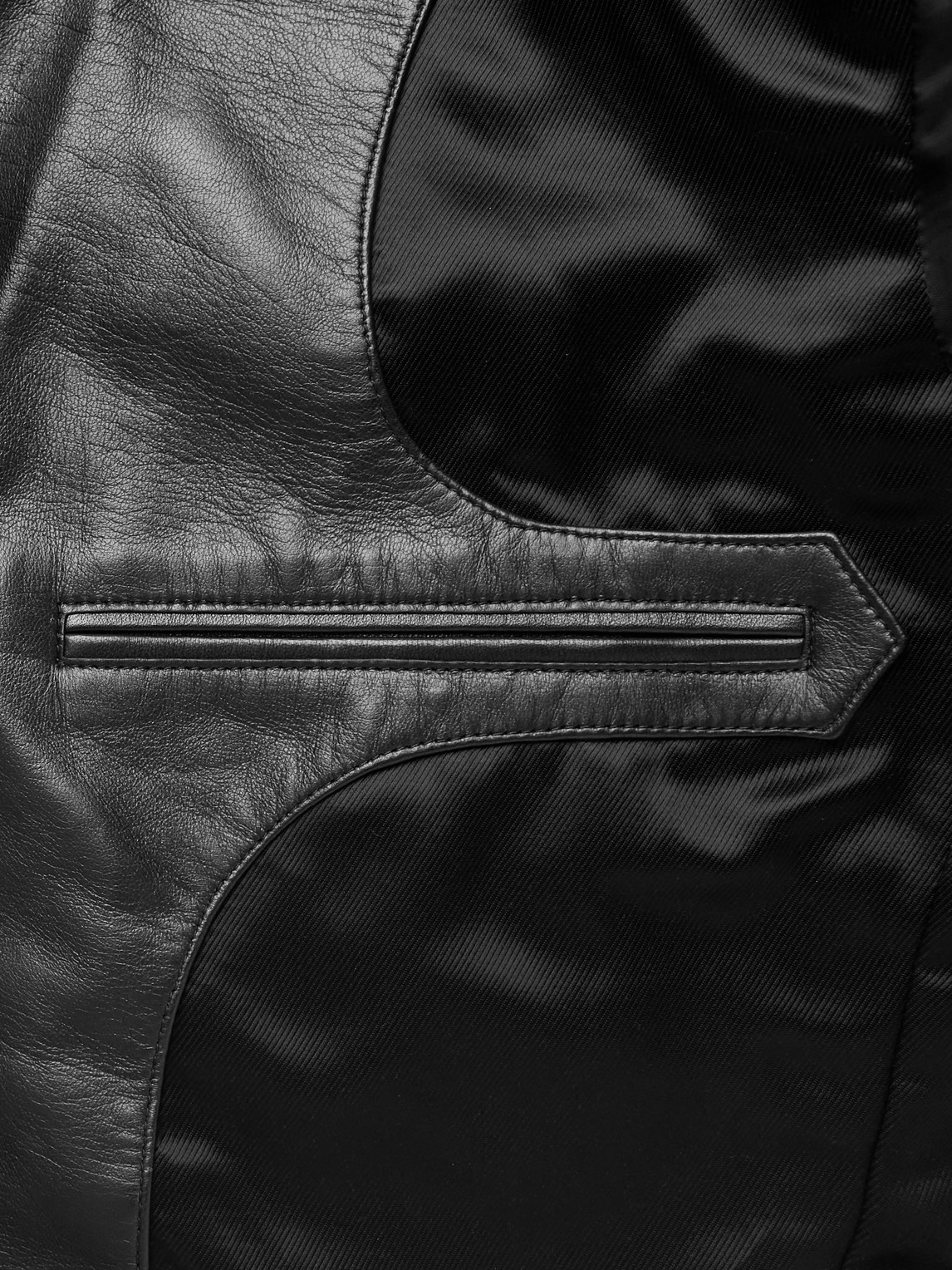 Shop Tom Ford Leather Blazer In Black