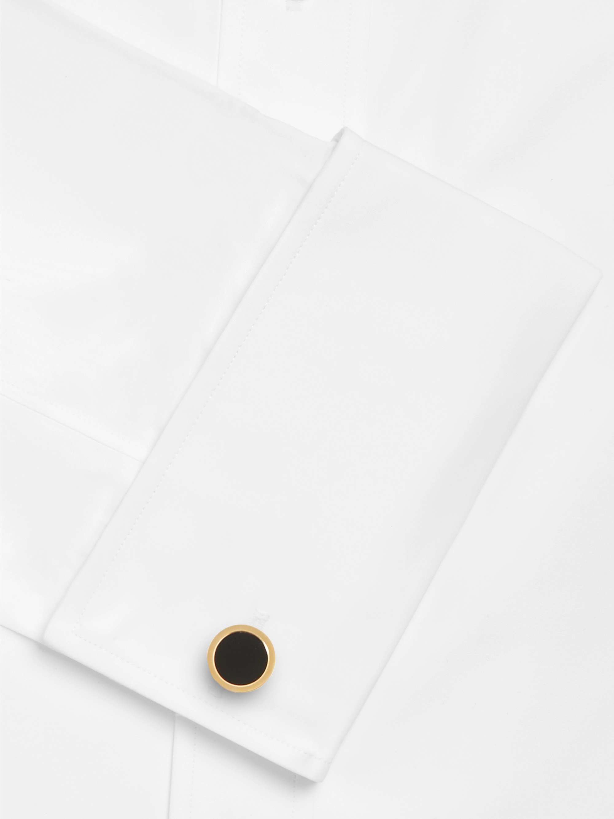 LANVIN Convertible Gold-Plated, Mother-of-Pearl and Onyx Cufflinks