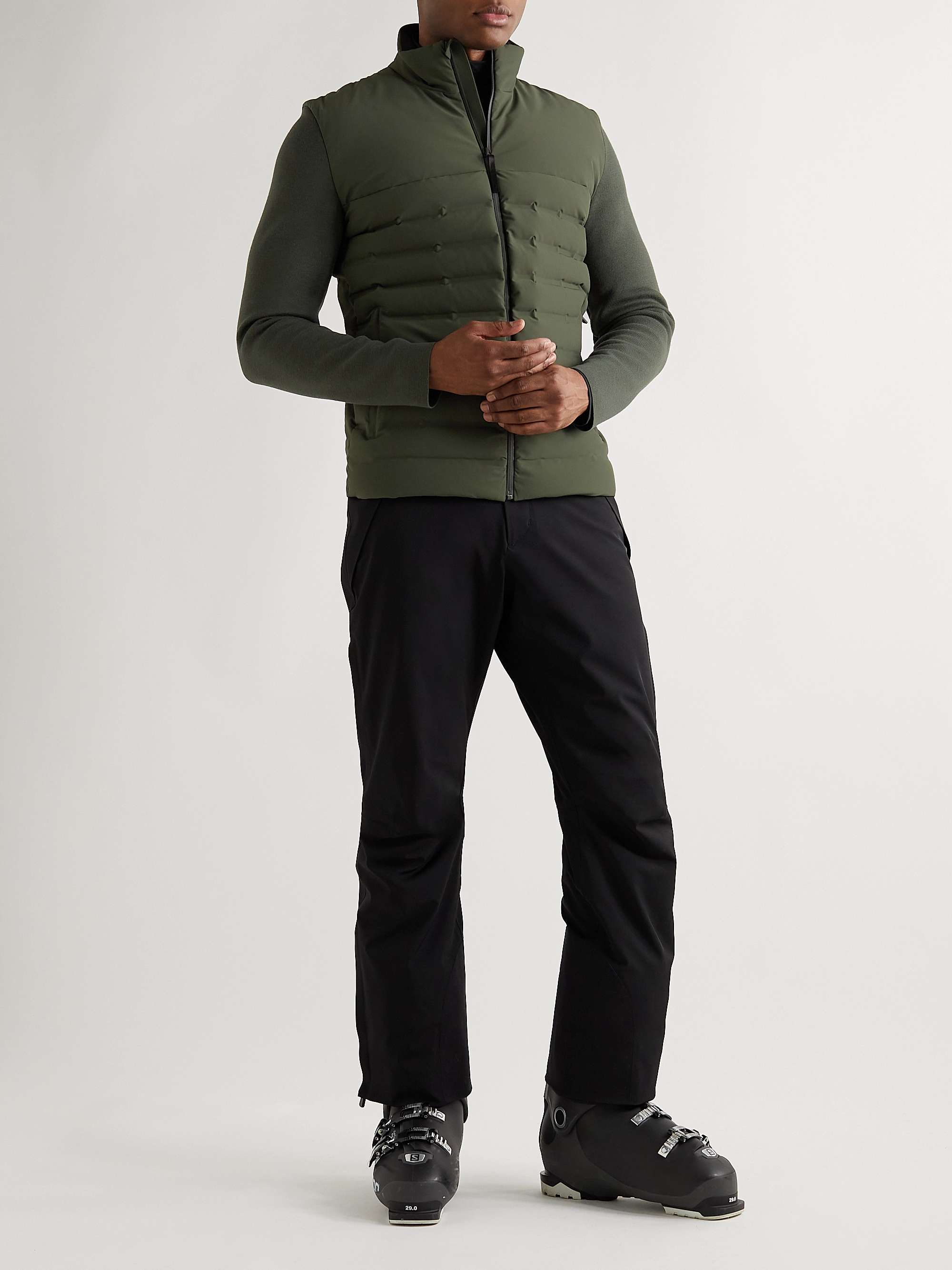 AZTECH MOUNTAIN Dale of Aspen Quilted Panelled Wool-Blend Zip-Up Ski Jacket