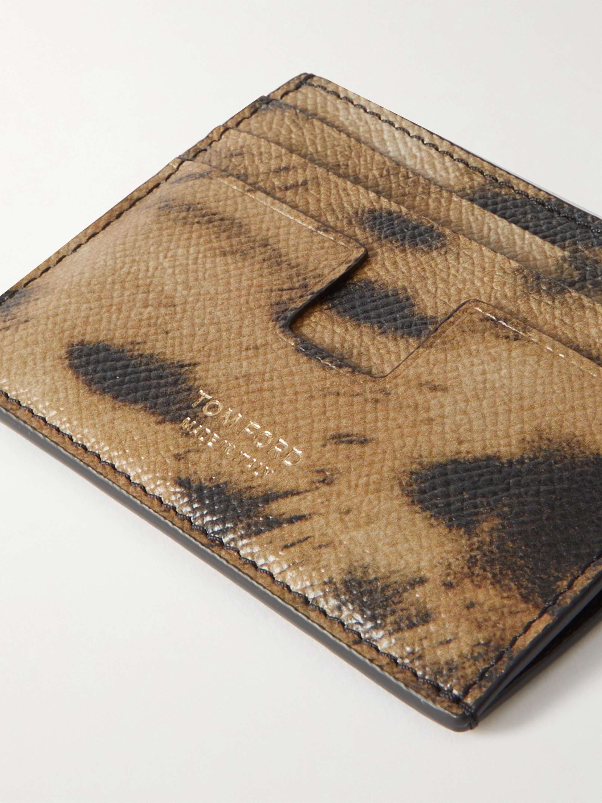 TOM FORD Leopard-Print Full-Grain Leather Cardholder