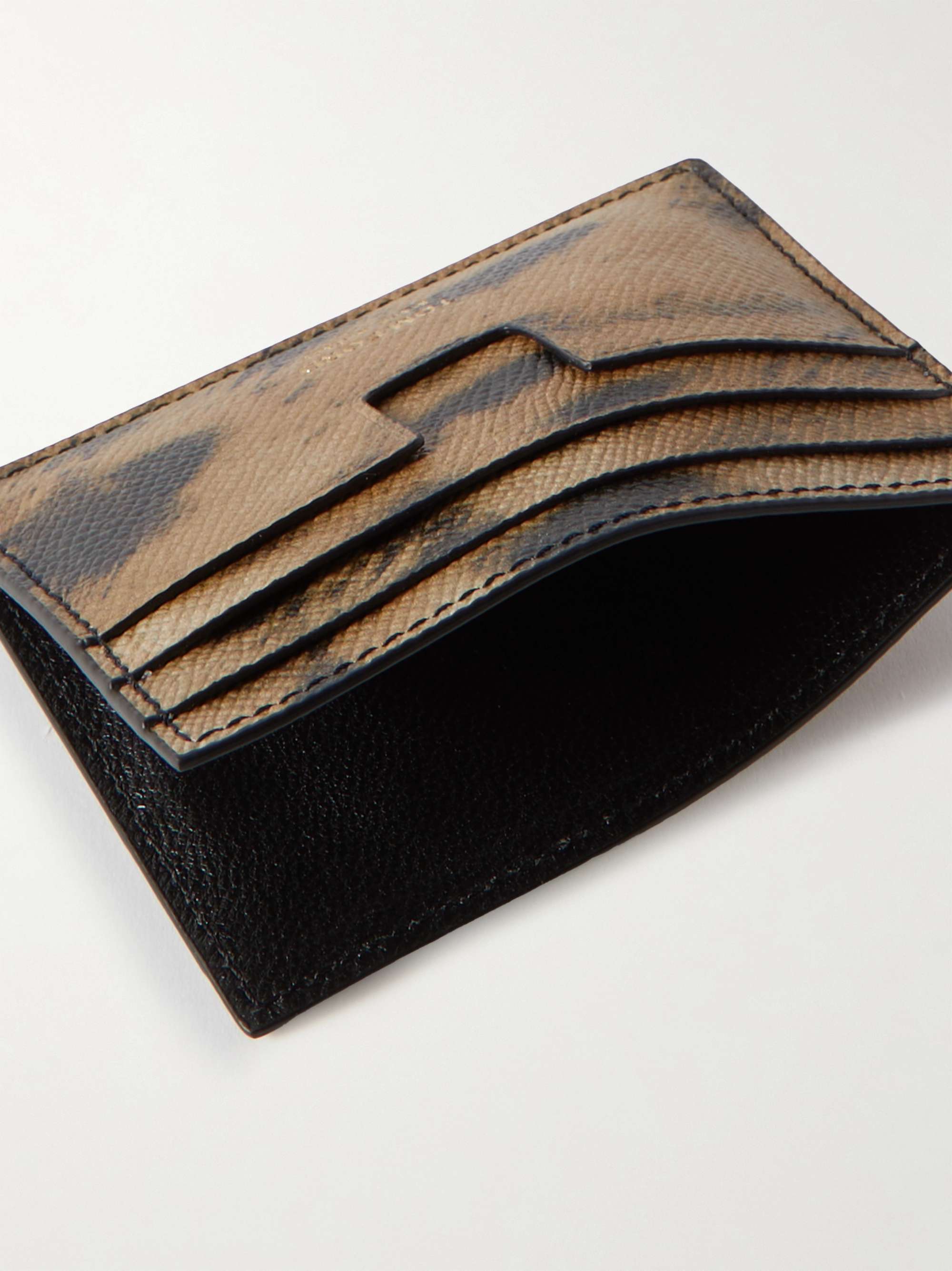 TOM FORD Leopard-Print Full-Grain Leather Cardholder