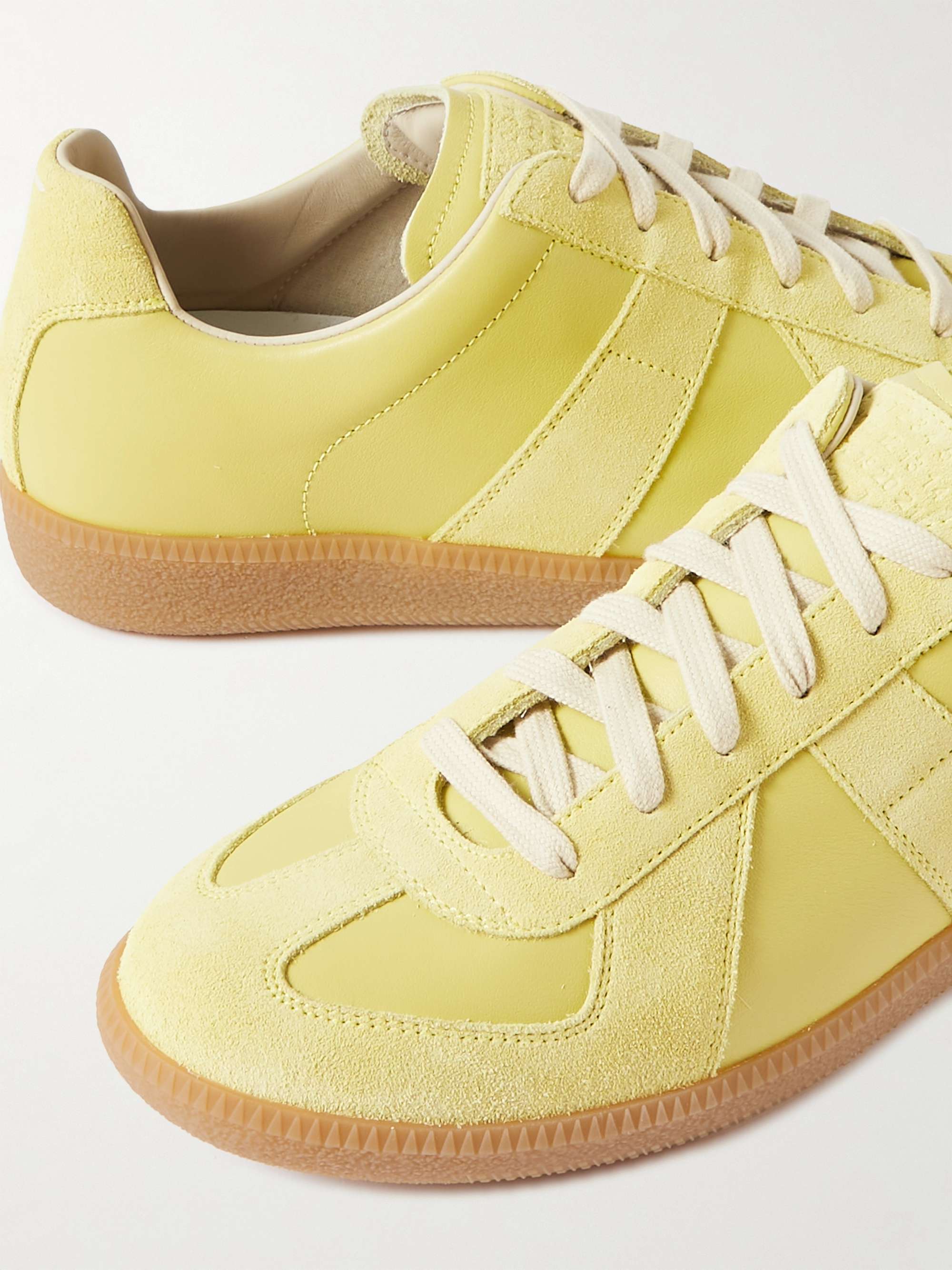 MAISON MARGIELA Replica Leather and Suede Sneakers