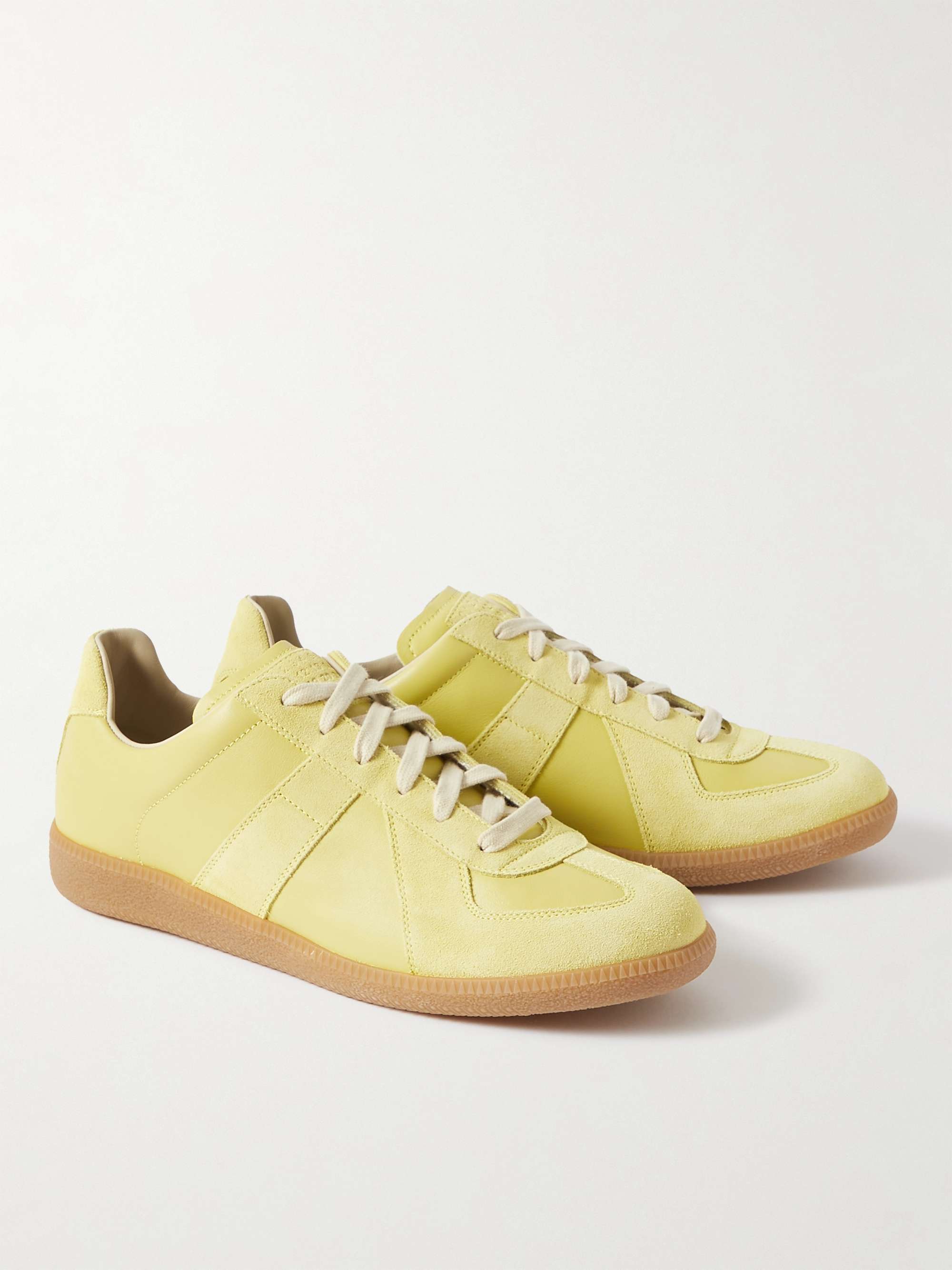 MAISON MARGIELA Replica Leather and Suede Sneakers