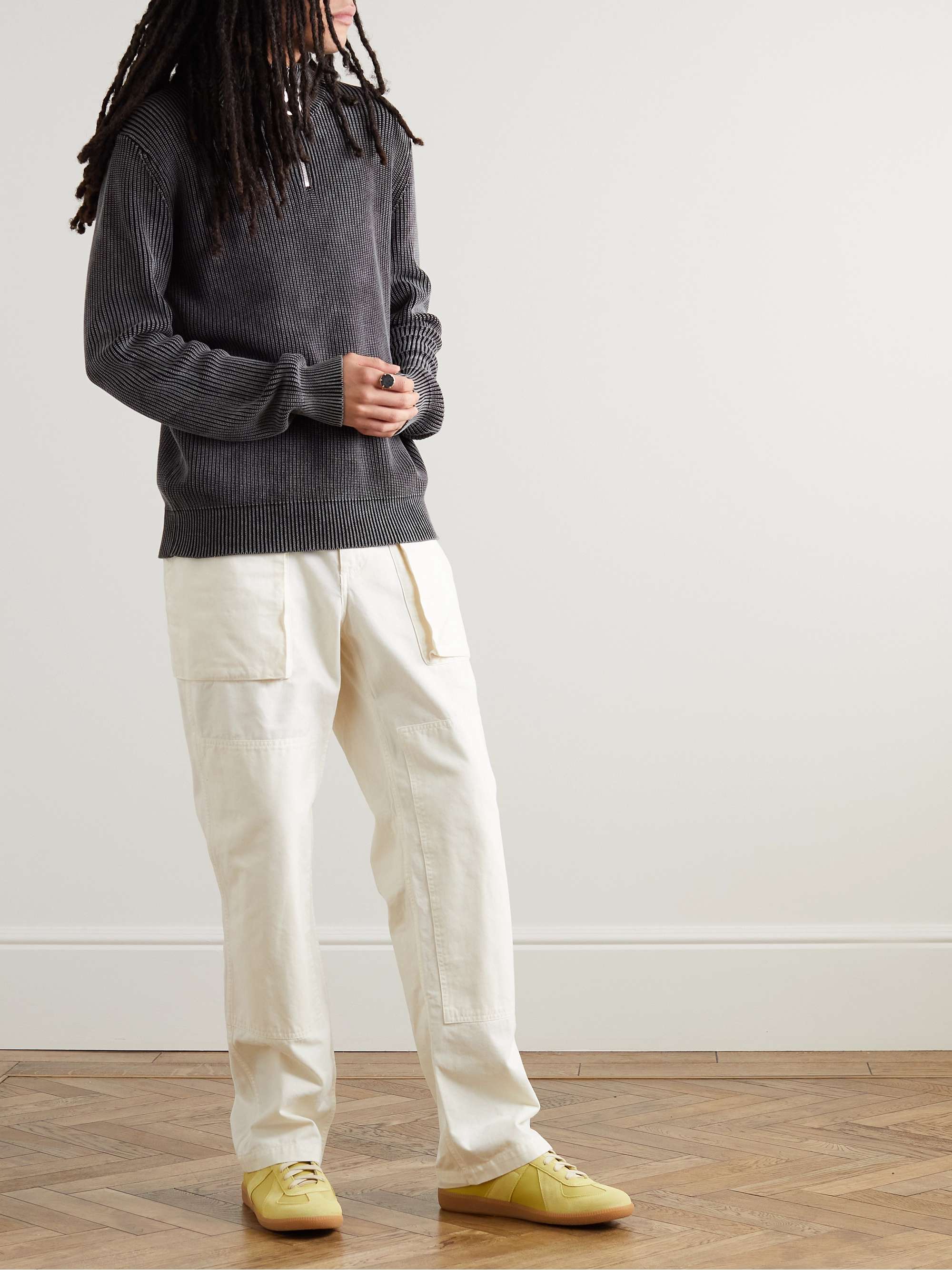 MAISON MARGIELA Replica Leather and Suede Sneakers