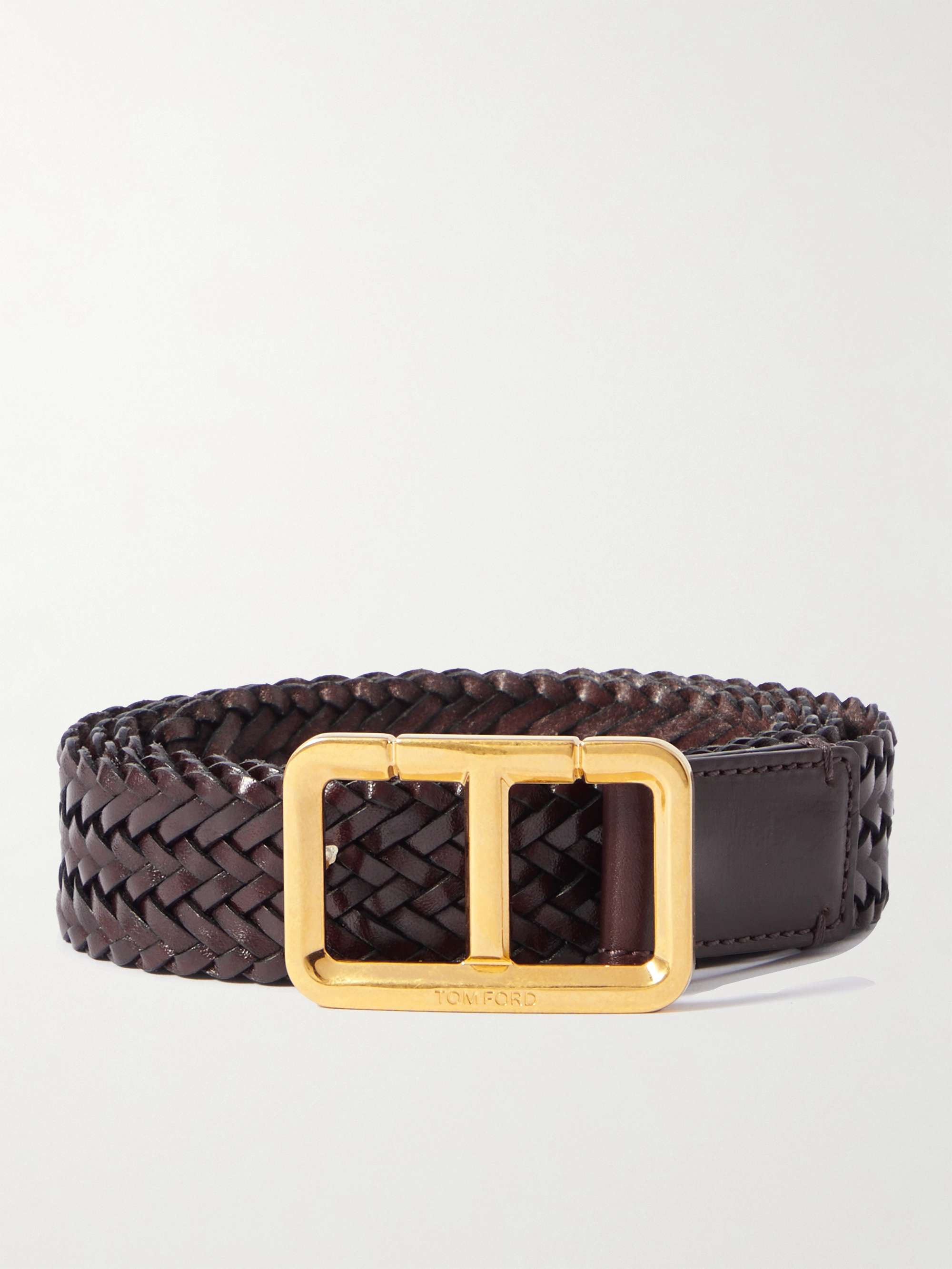 TOM FORD 3cm Woven Leather Belt for Men | MR PORTER