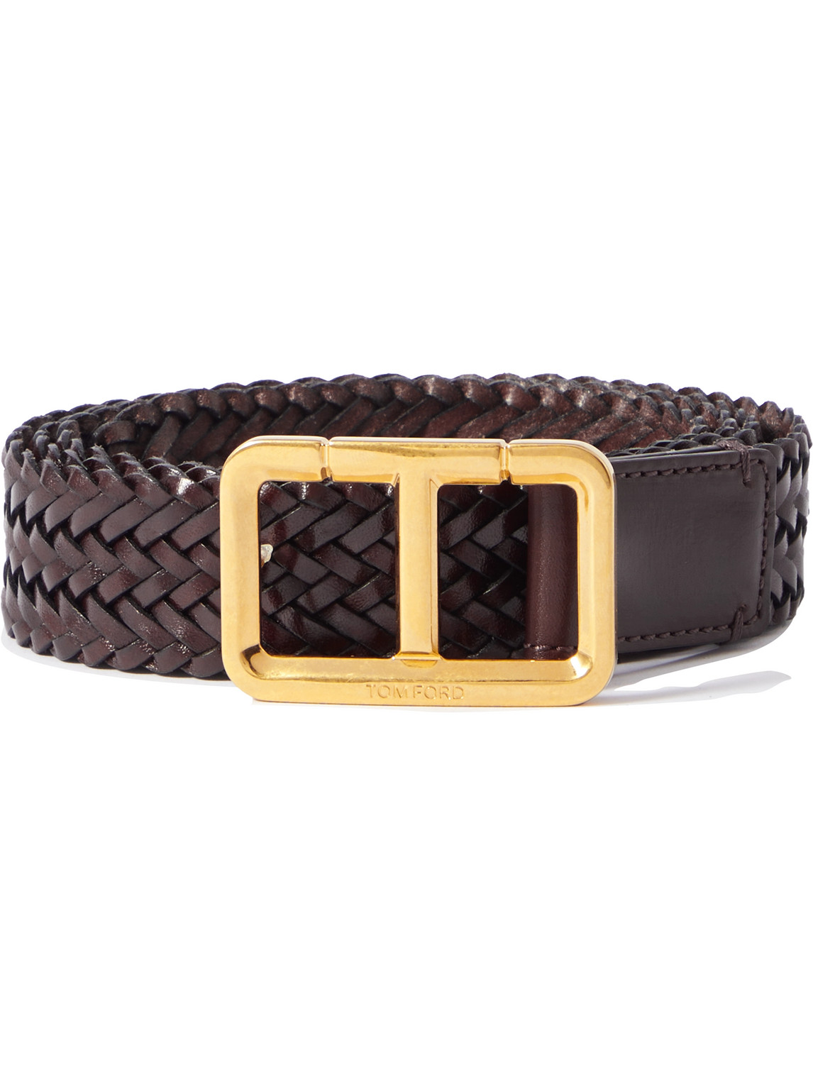 TOM FORD 3CM WOVEN LEATHER BELT
