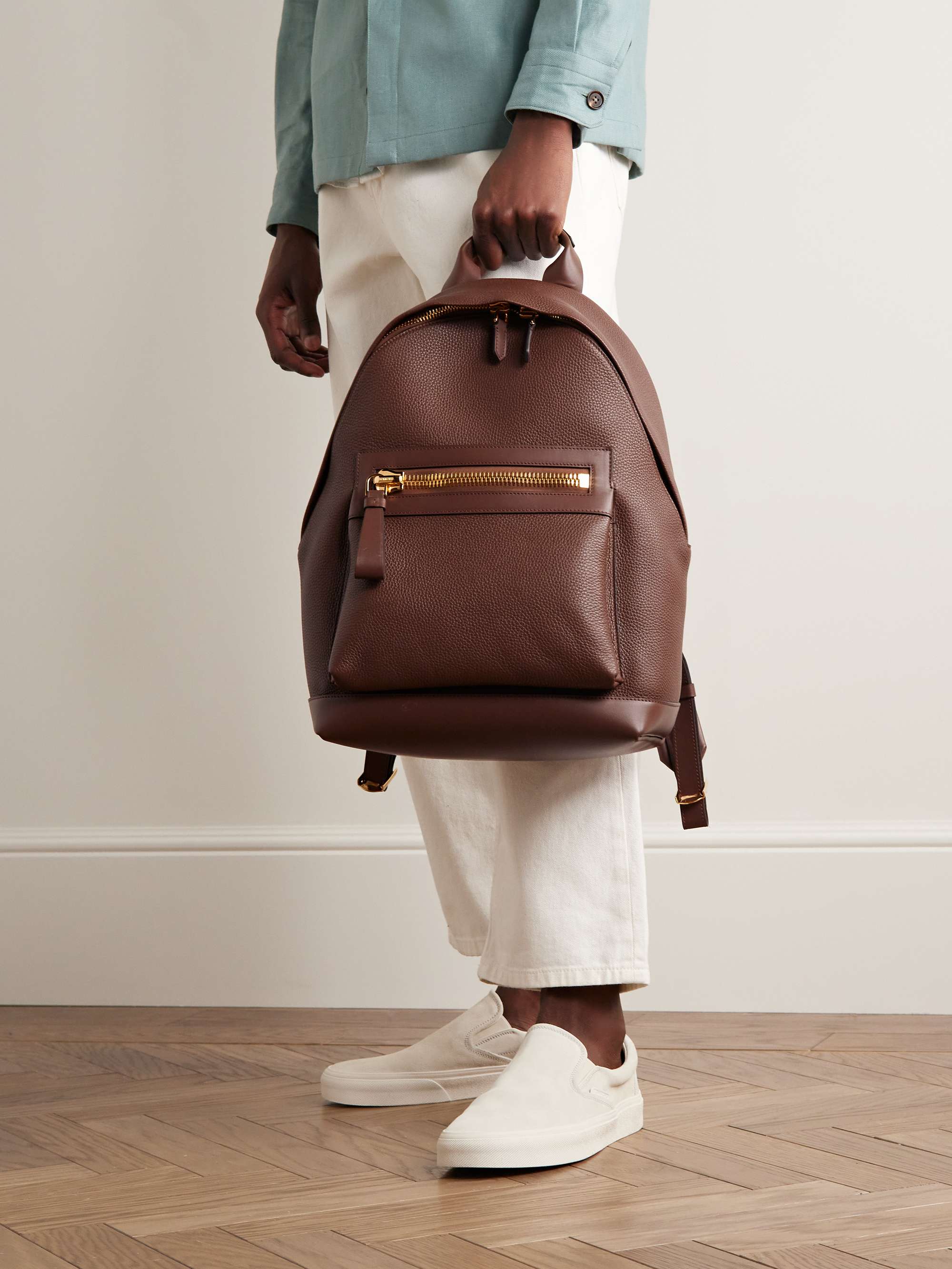 TOM FORD Buckley Pebble-Grain Leather Backpack