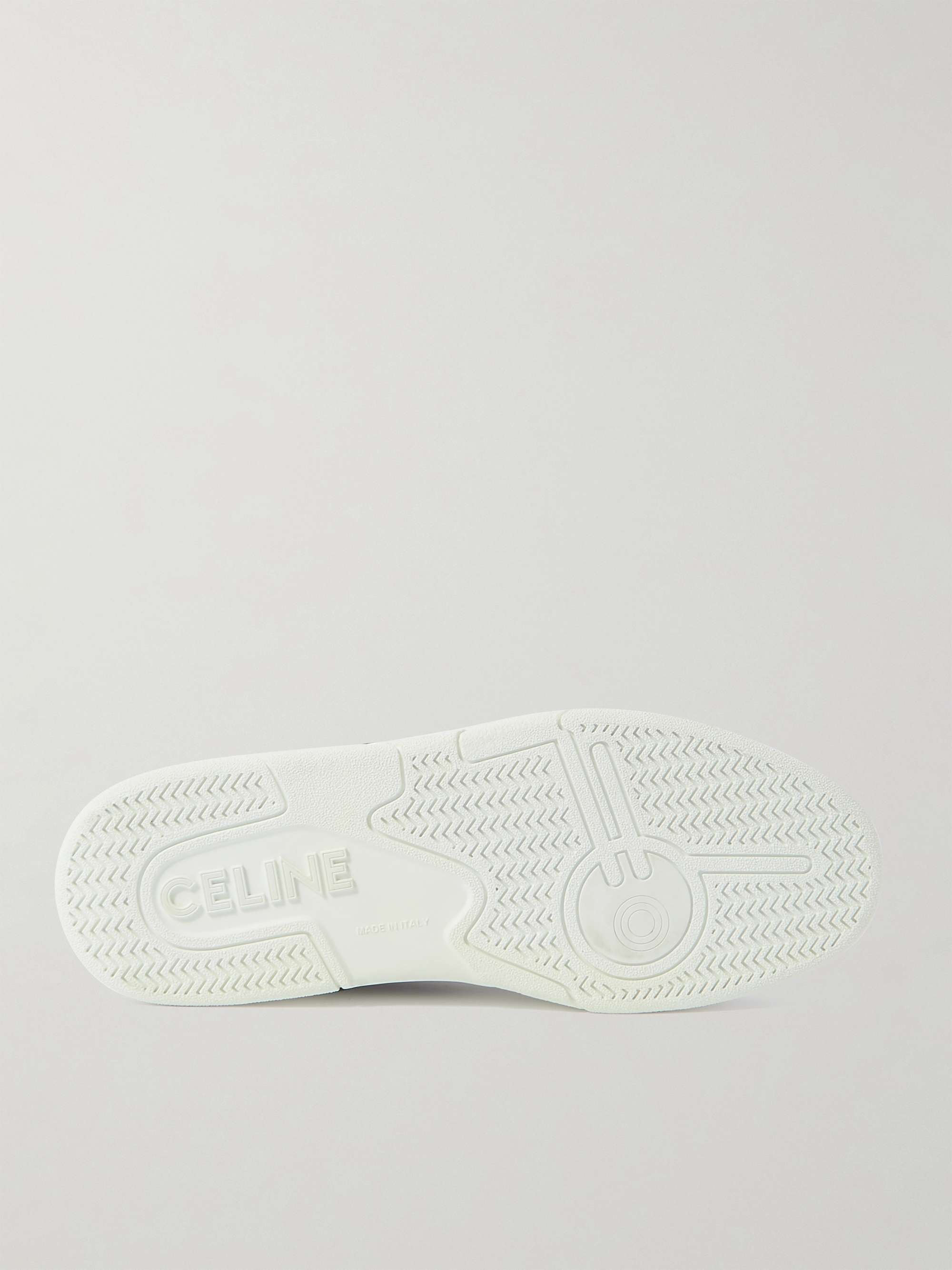 CELINE HOMME CT-06 Rubber-Trimmed Leather High-Top Sneakers