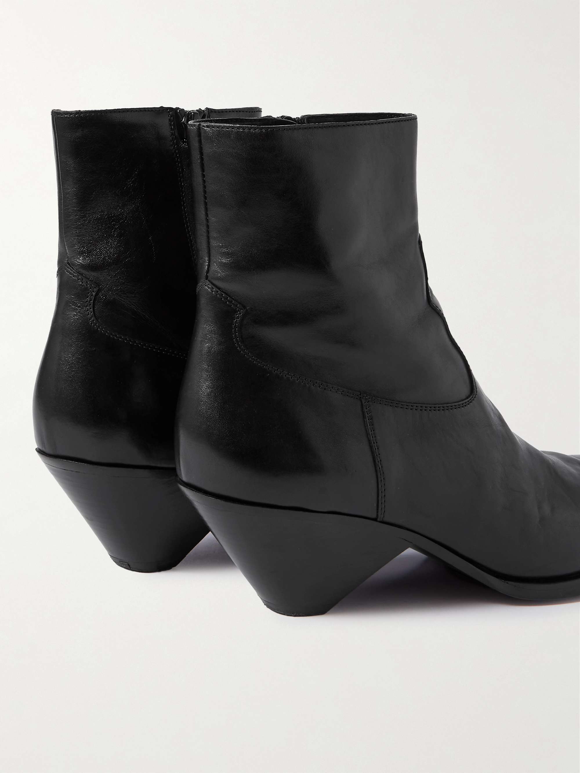 CELINE HOMME Leather Western Boots