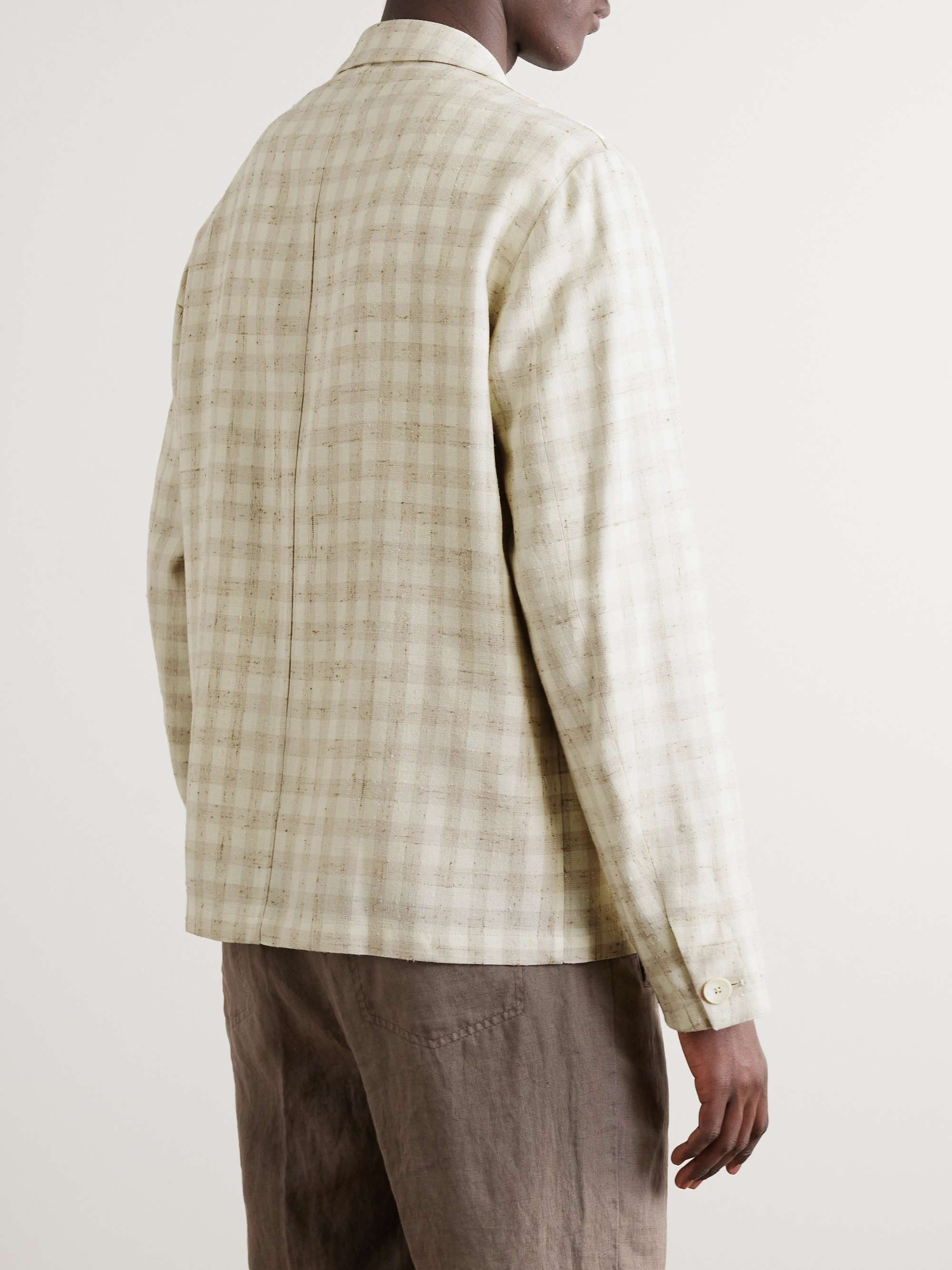 BARENA Pavegia Gingham Woven Jacket
