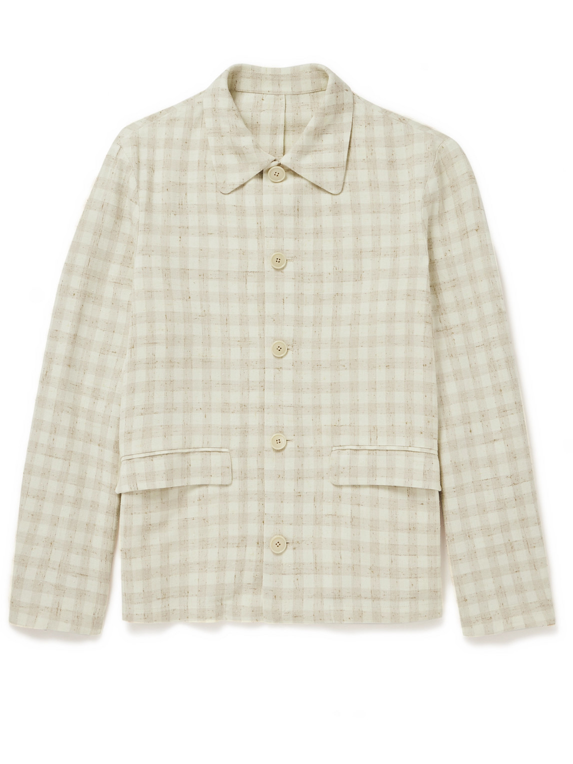 Barena - Pavegia Gingham Woven Jacket - Men - Neutrals - IT 54