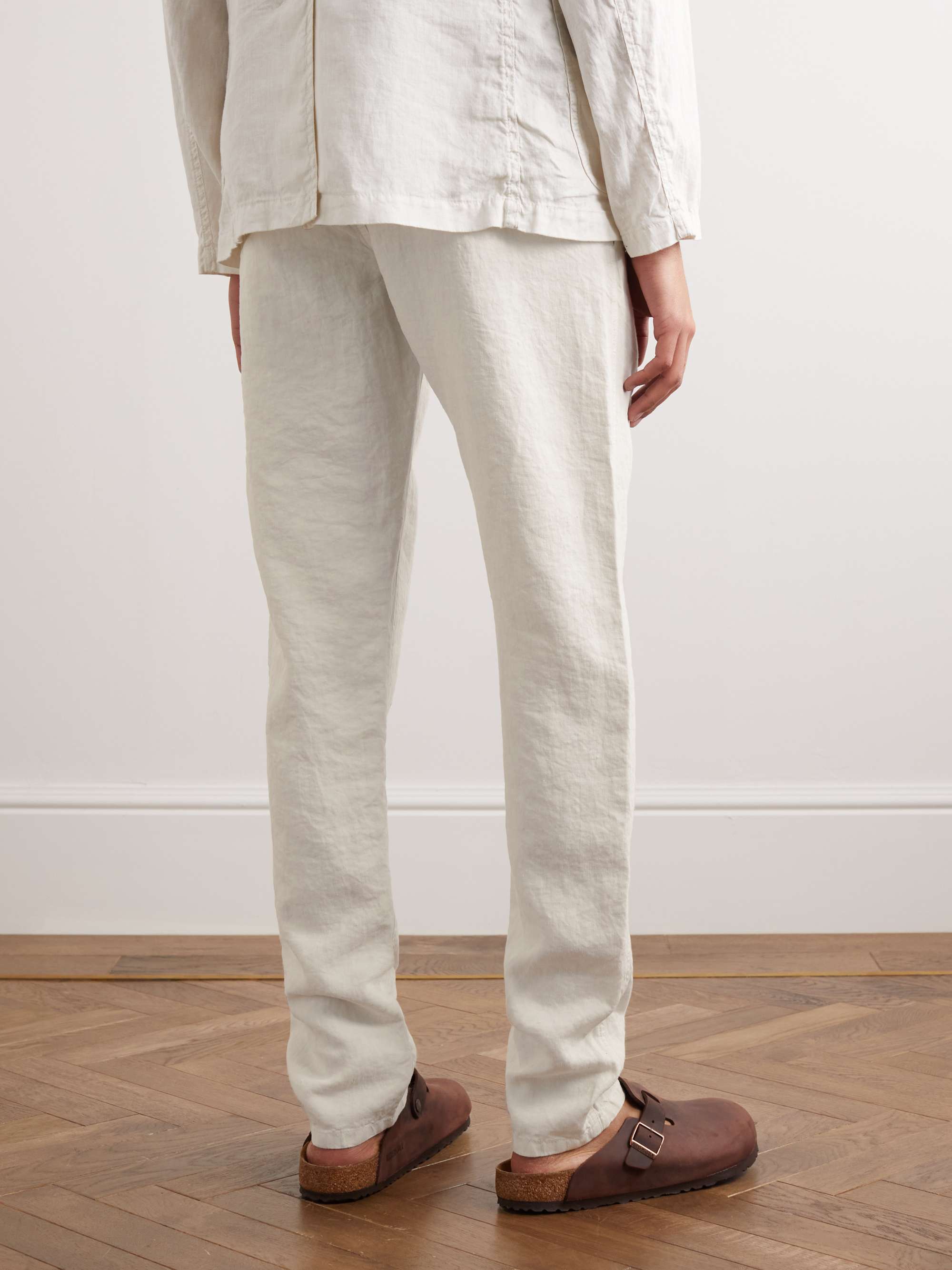 ASPESI Straight-Leg Linen Trousers