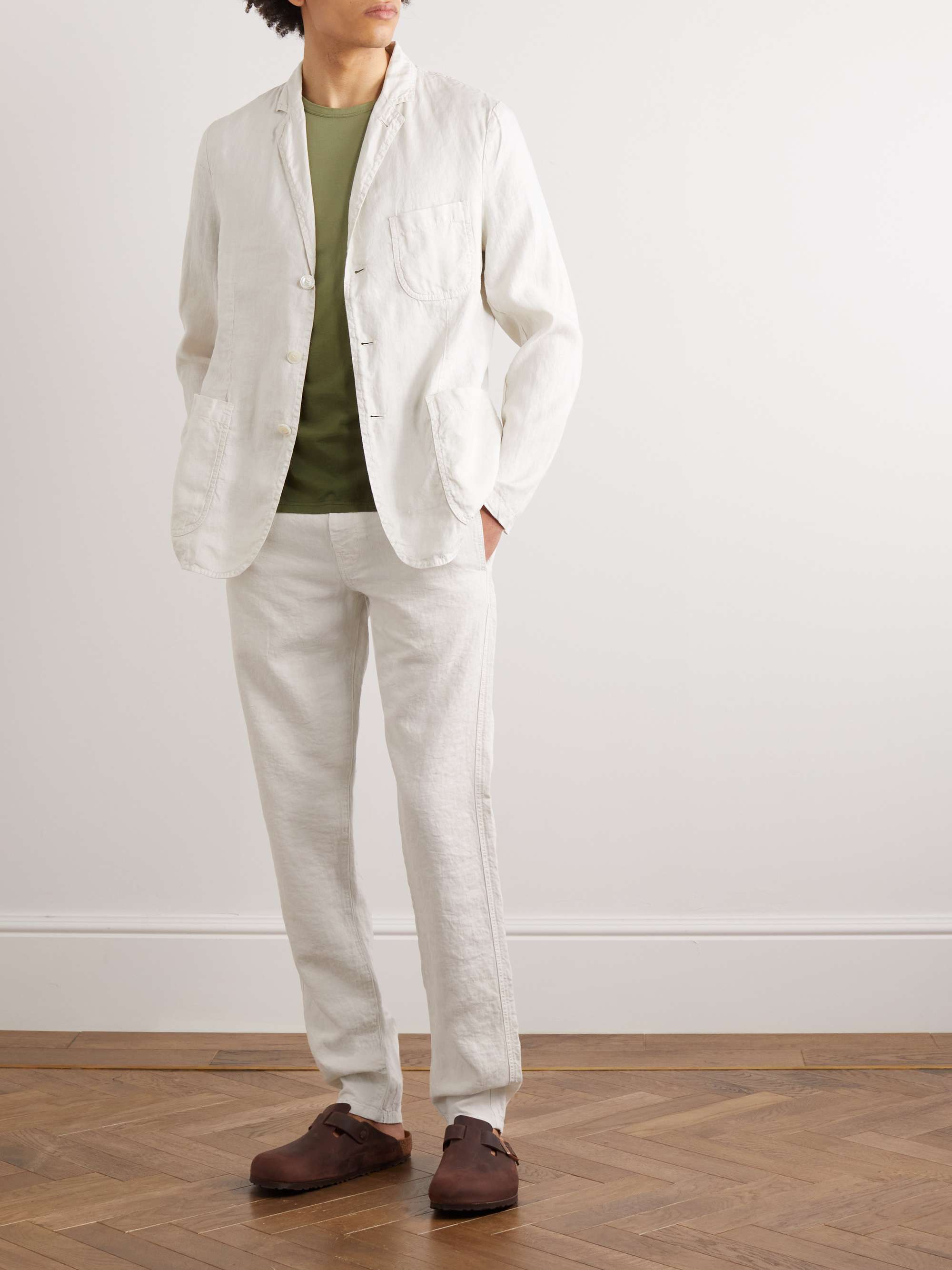 ASPESI Straight-Leg Linen Trousers