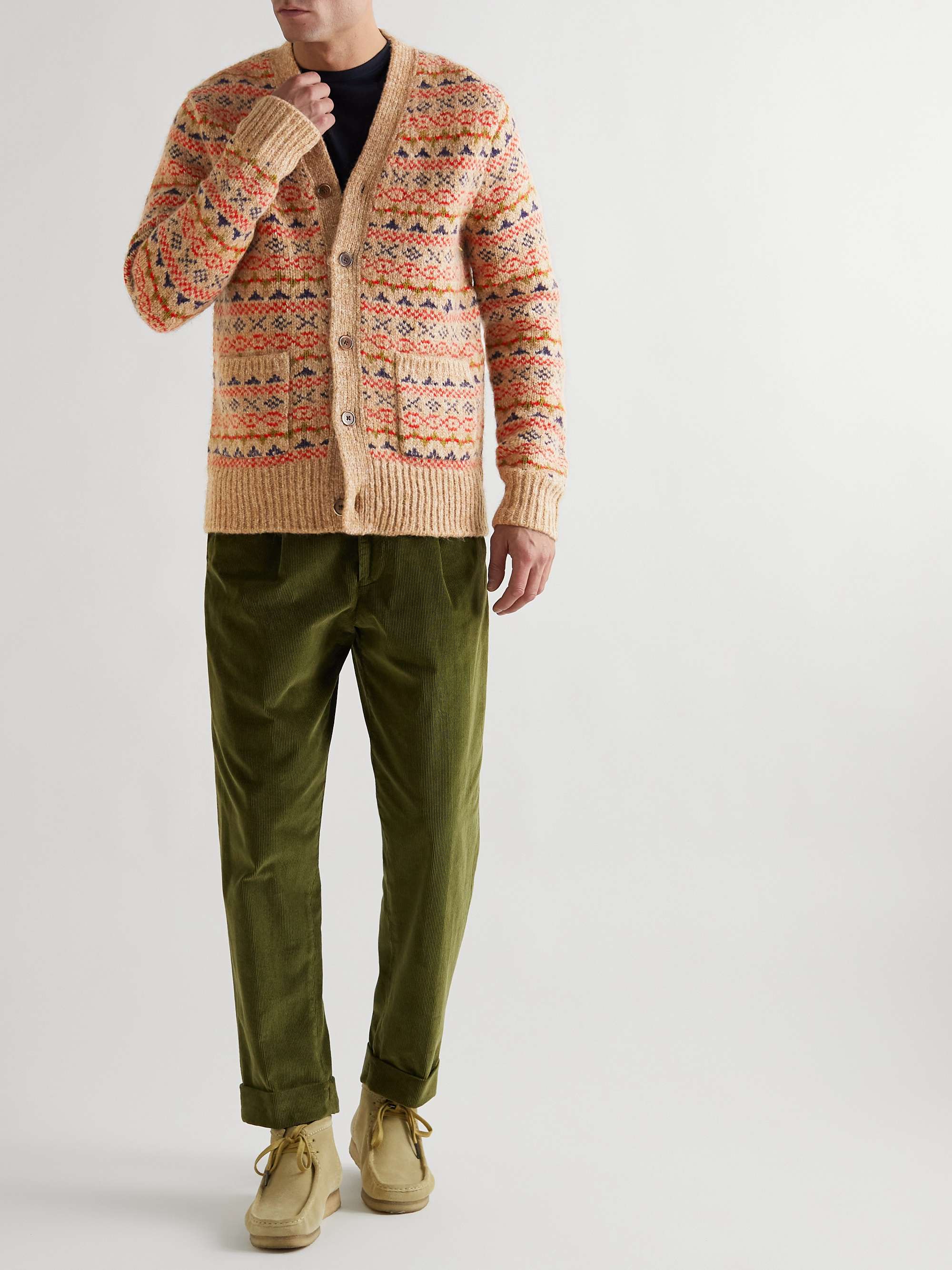 ALEX MILL Fair Isle Knitted Cardigan for Men | MR PORTER
