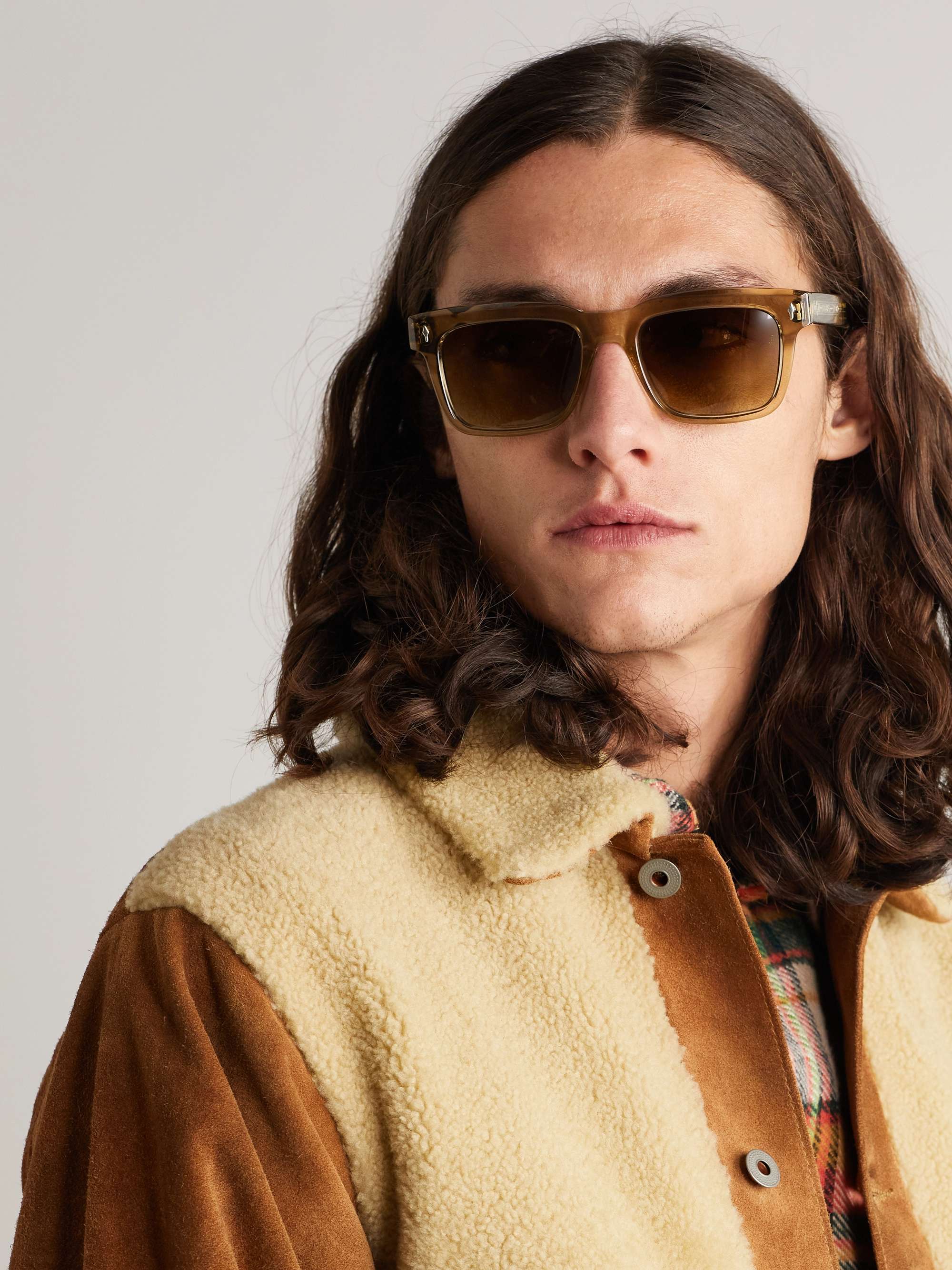 JACQUES MARIE MAGE + Yellowstone Torino SquareFrame Acetate Sunglasses