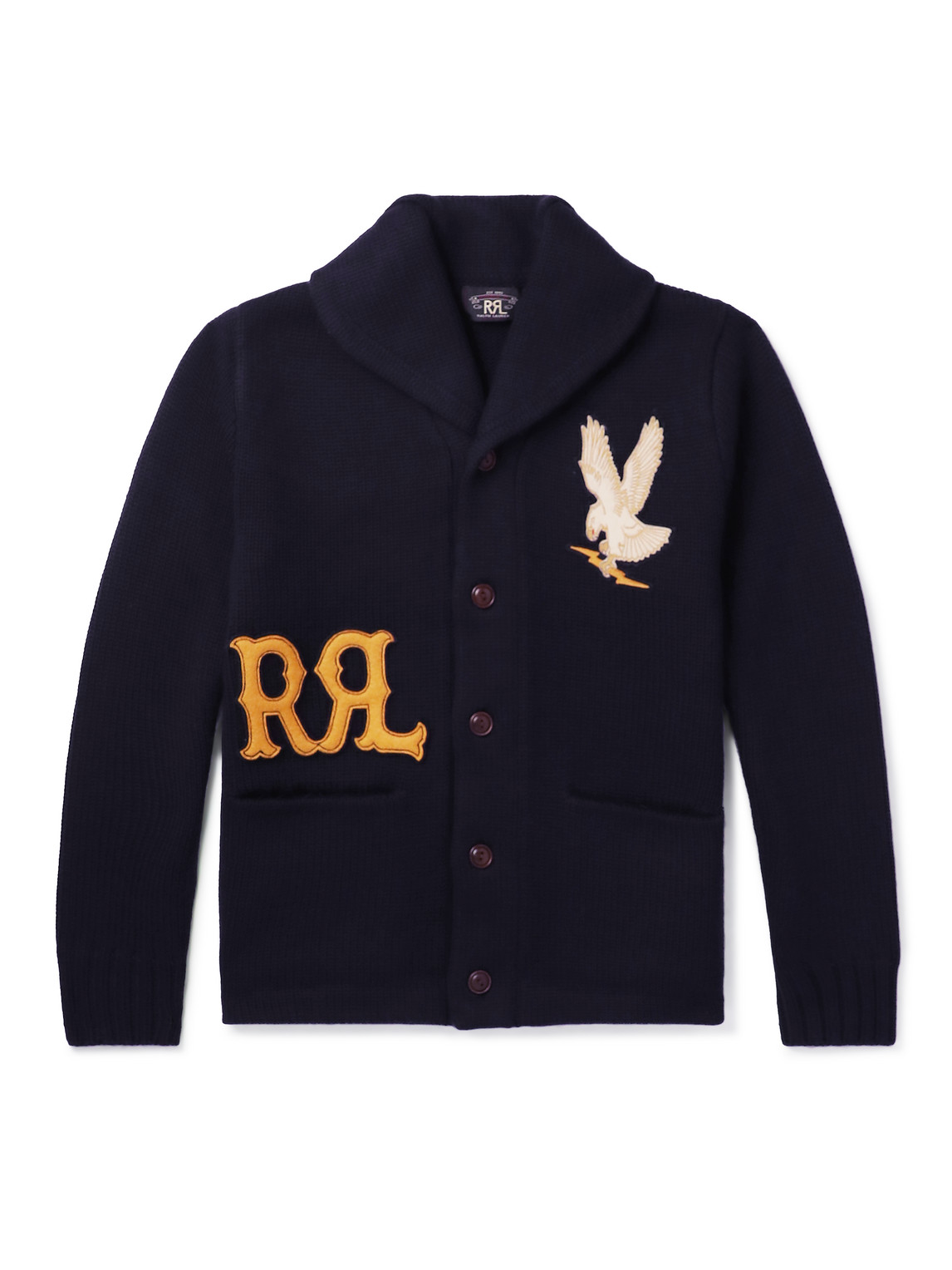 Rrl Cardigan With Patches In Blue | ModeSens Rrl Cardigan With Patches In Blue | ModeSens