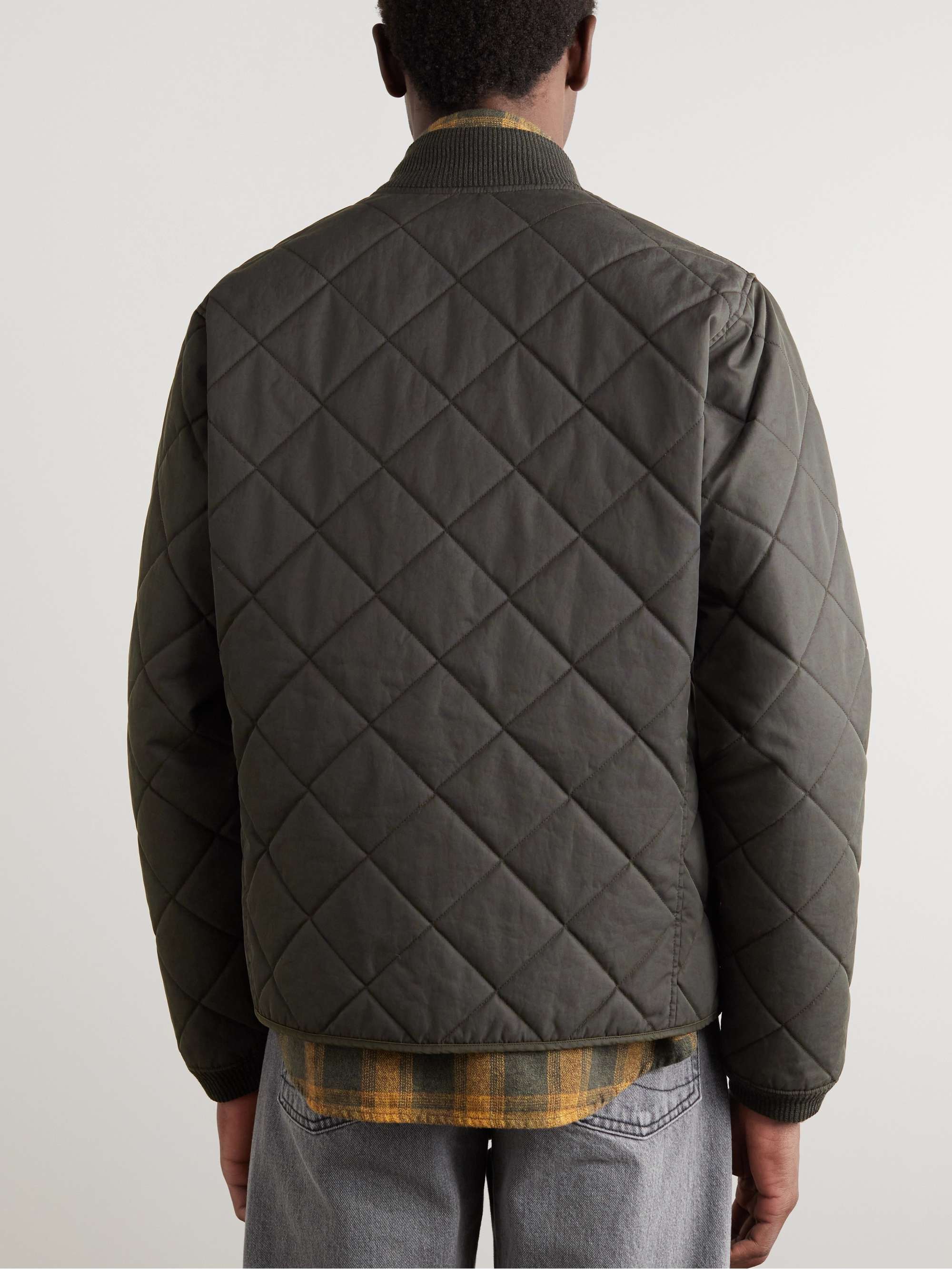 RRL Benton Quilted Recycled-Shell Bomber Jacket
