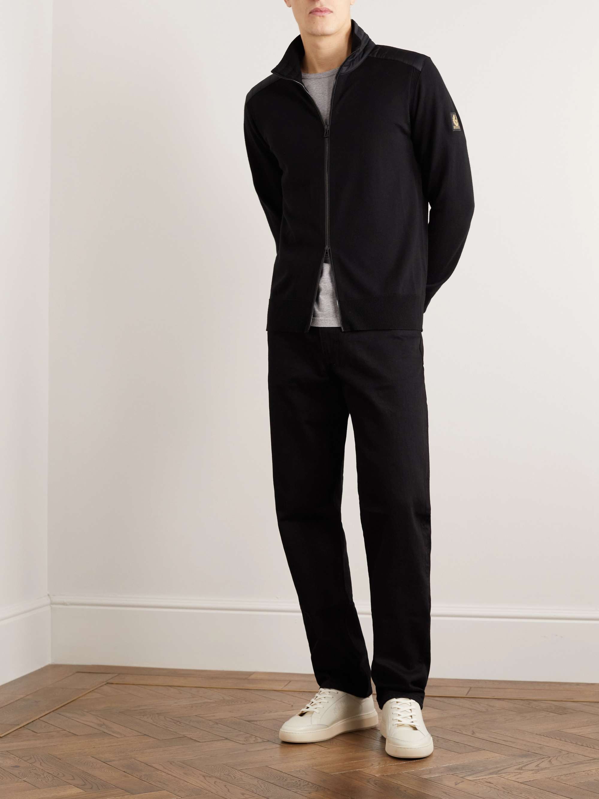 BELSTAFF Kelby Merino Wool Zip-Up Sweater