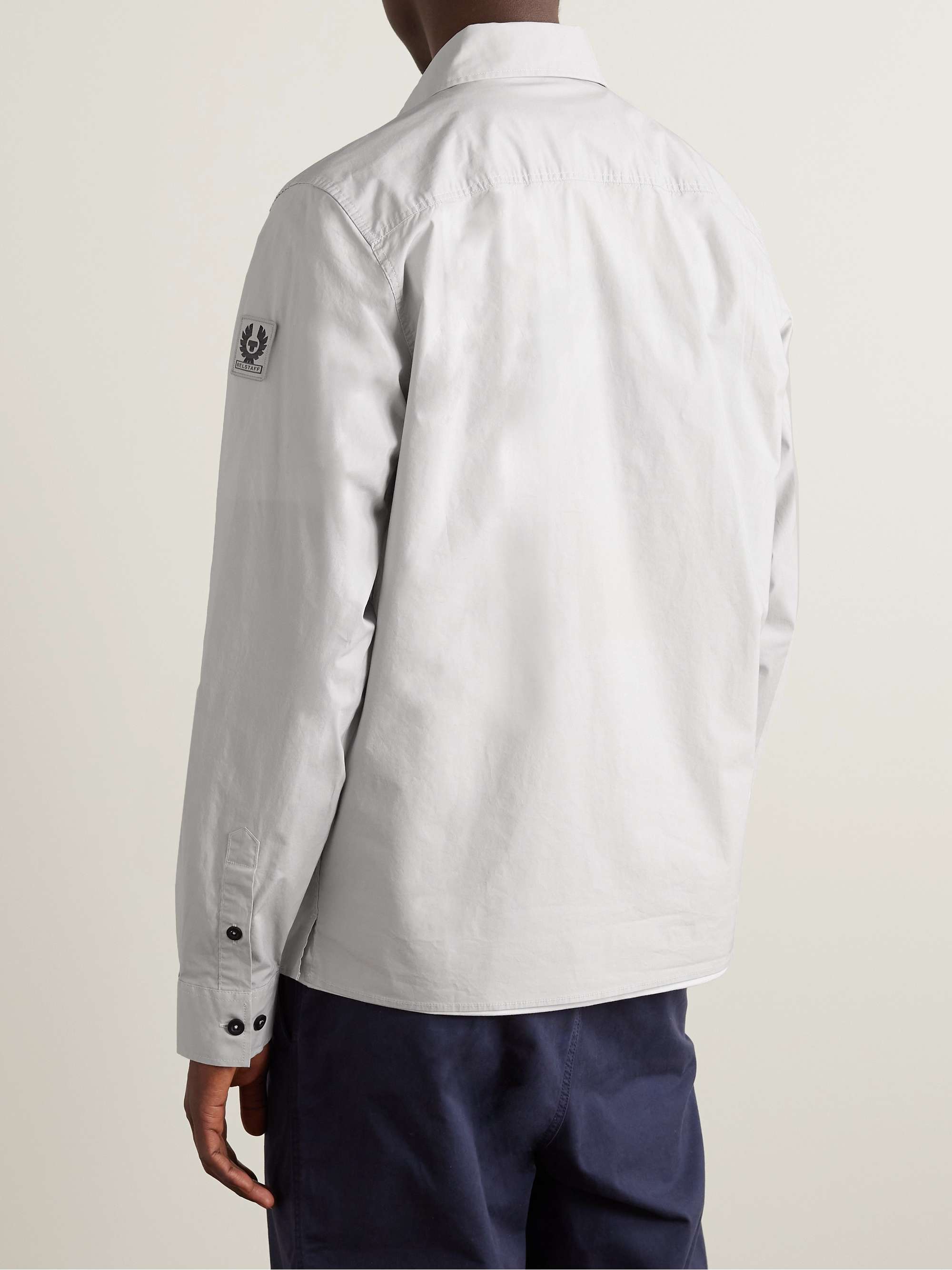BELSTAFF Caster Logo-Appliquéd Stretch Cotton-Poplin Shirt