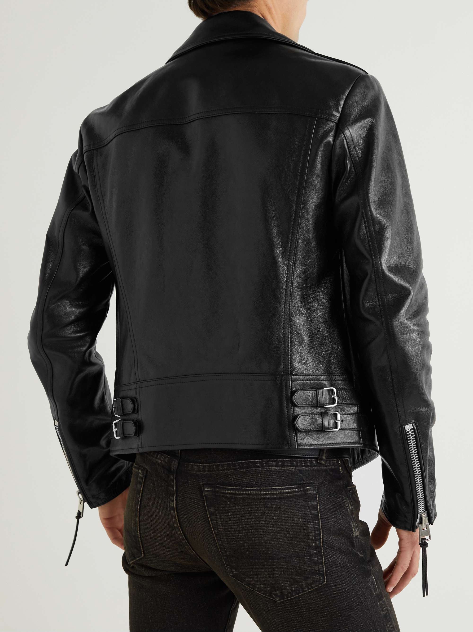 TOM FORD Slim-Fit Full-Grain Leather Biker Jacket