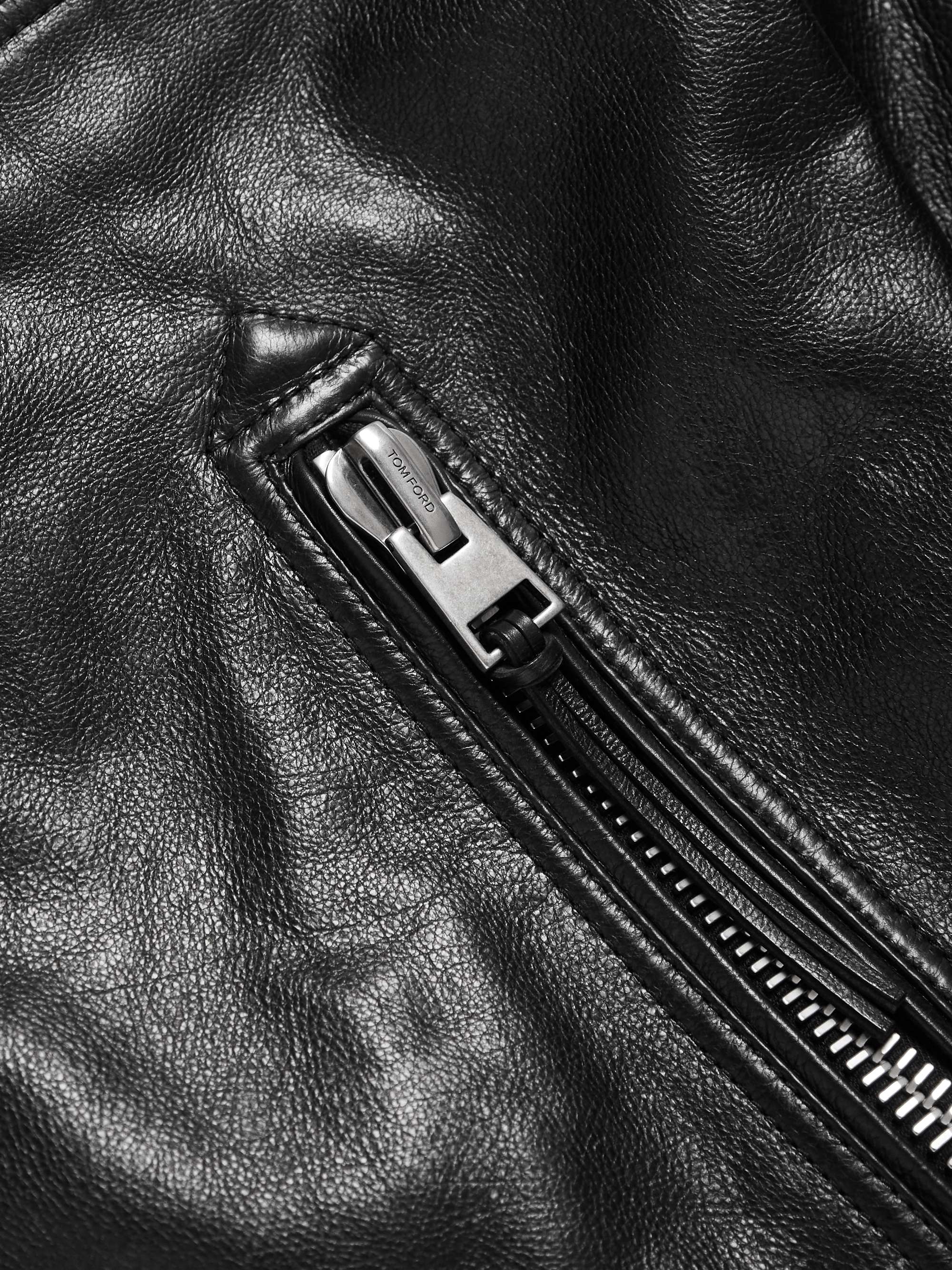TOM FORD Slim-Fit Full-Grain Leather Biker Jacket