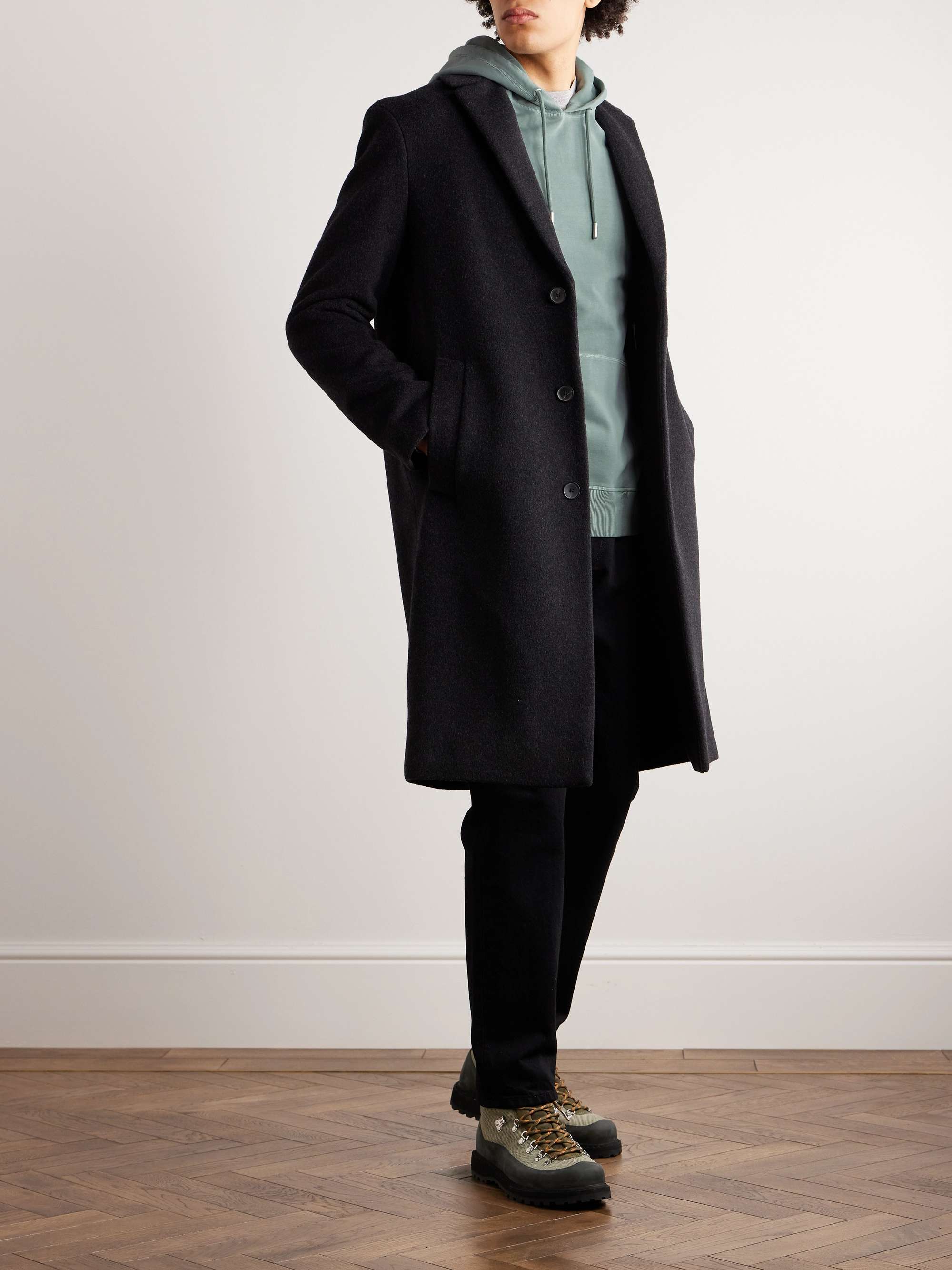 BELSTAFF Gauge Logo-Appliquéd Garment-Dyed Cotton-Jersey Hoodie