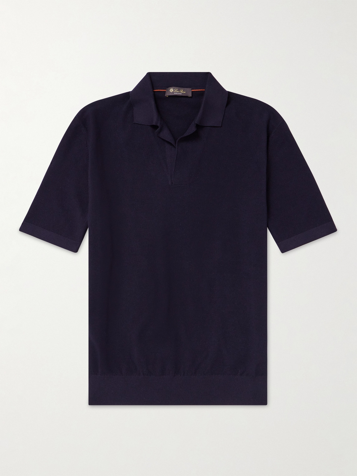 Loro Piana Cotton and Silk-Blend Piqué Polo Shirt - Men