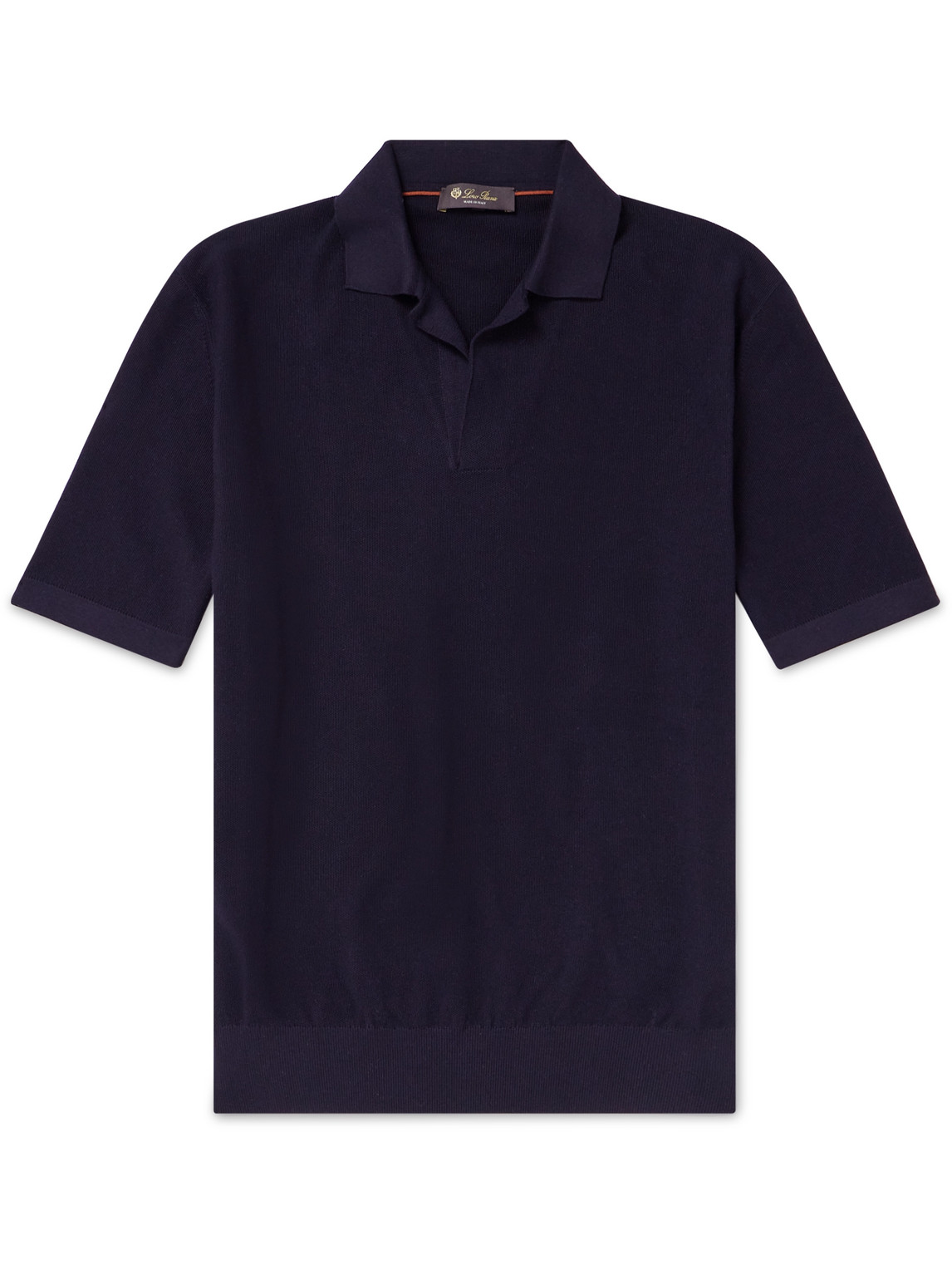 Cotton and Silk-Blend Piqué Polo Shirt