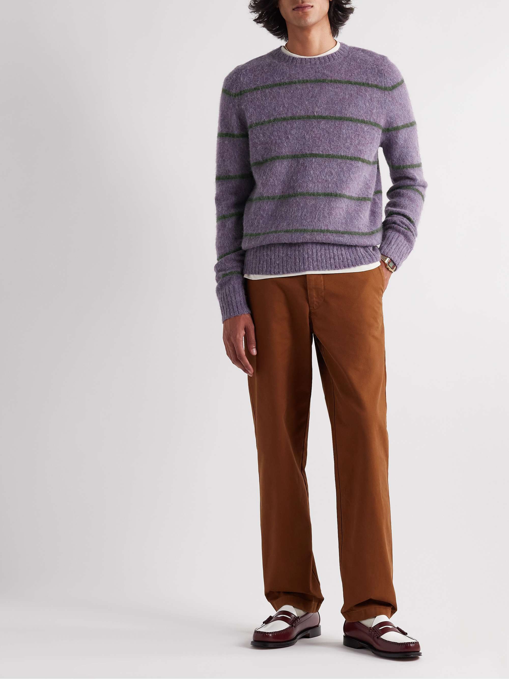J.CREW Shetland Marvin Striped Wool Sweater for Men | MR PORTER