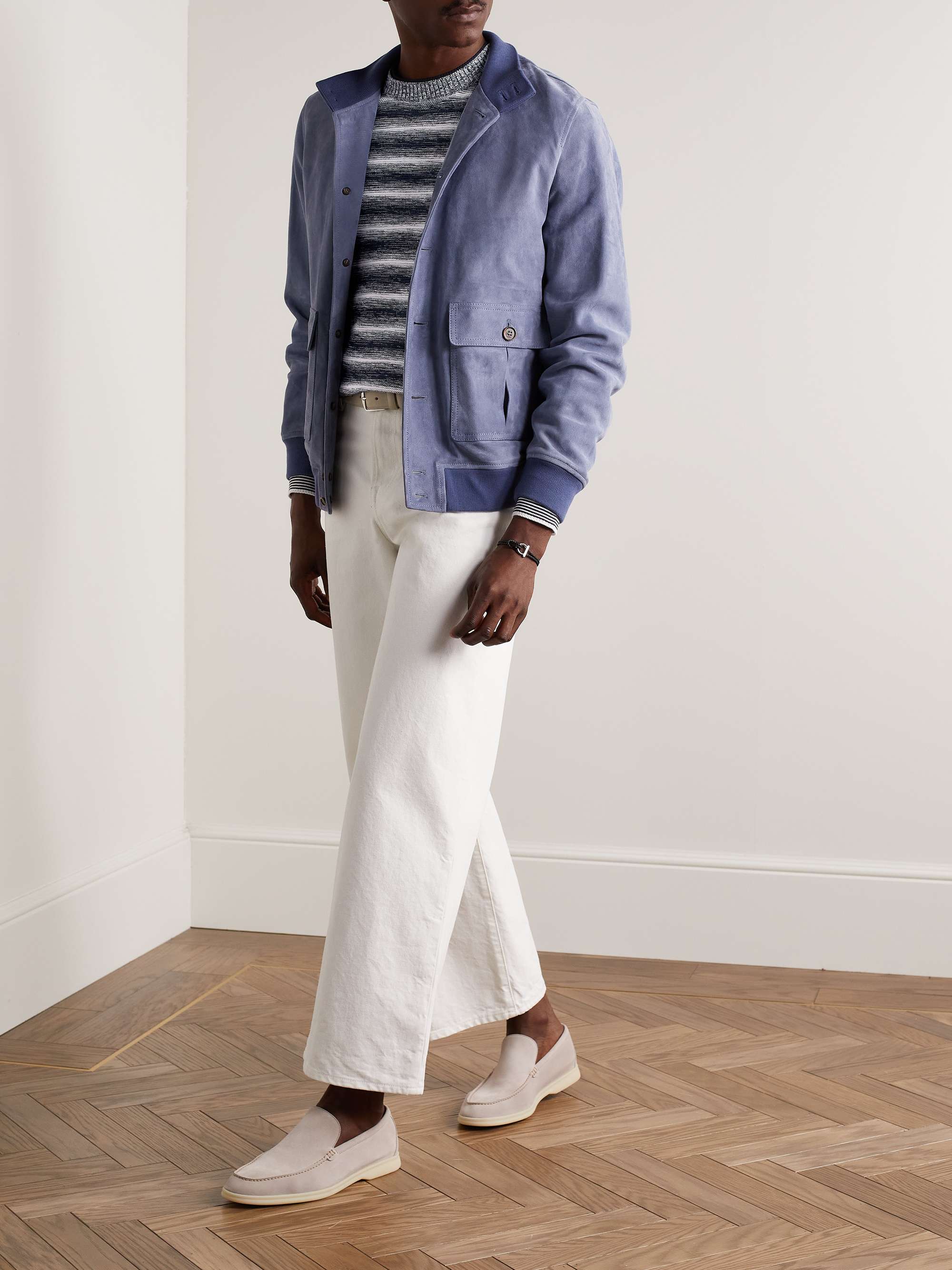 LORO PIANA Slim-Fit Space-Dyed Cotton and Silk-Blend Sweater