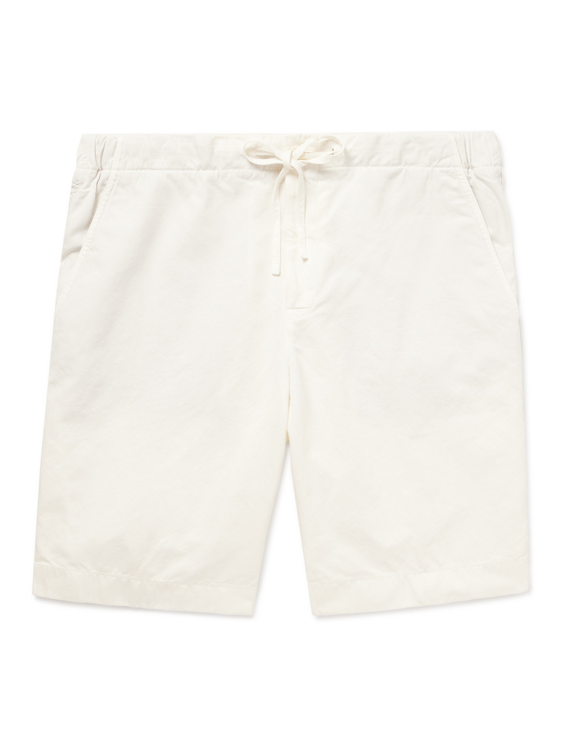 Loro Piana Straight-leg Cotton-blend Bermuda Shorts In White