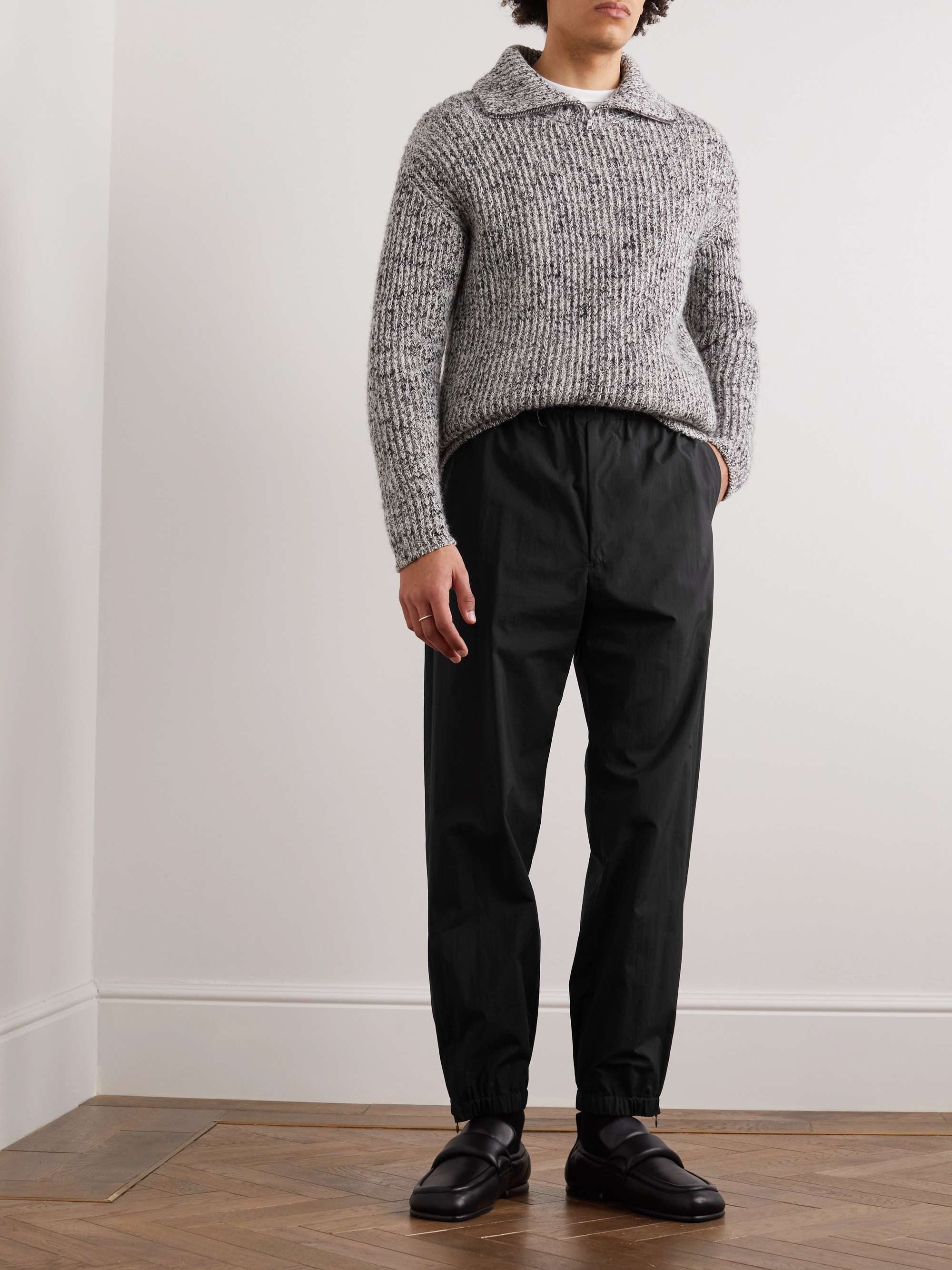 Tapered Cotton and Nylon-Blend Trousers