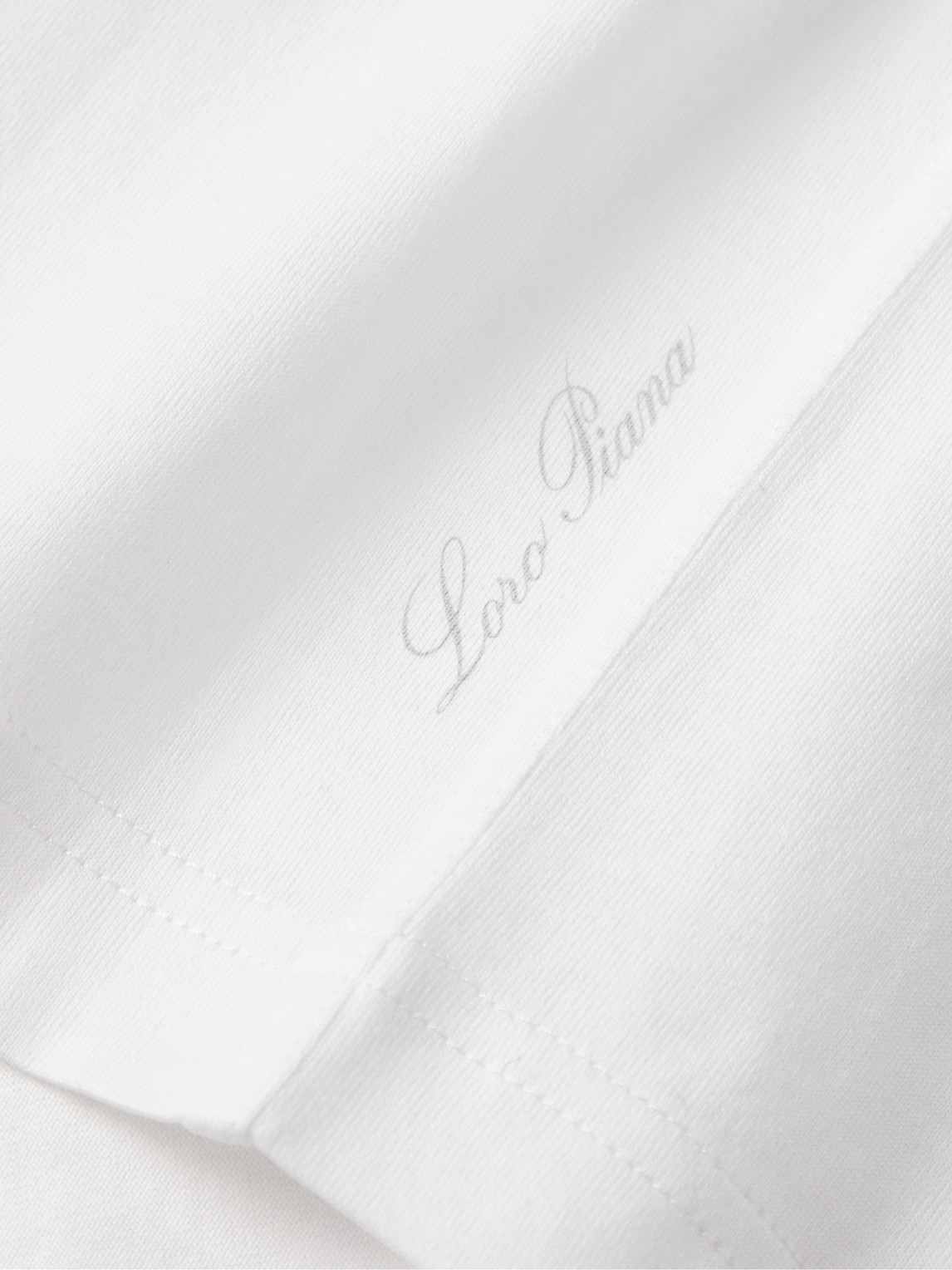 Shop Loro Piana Cotton-jersey T-shirt In White