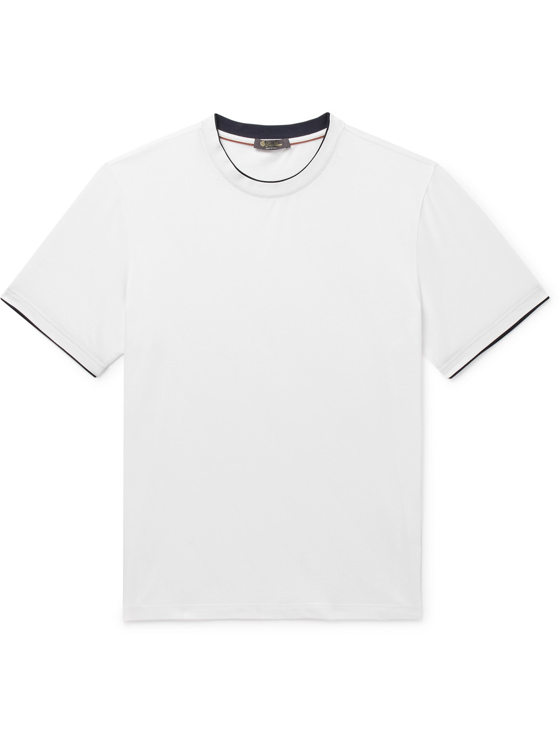 Shop Loro Piana Cotton-jersey T-shirt In White