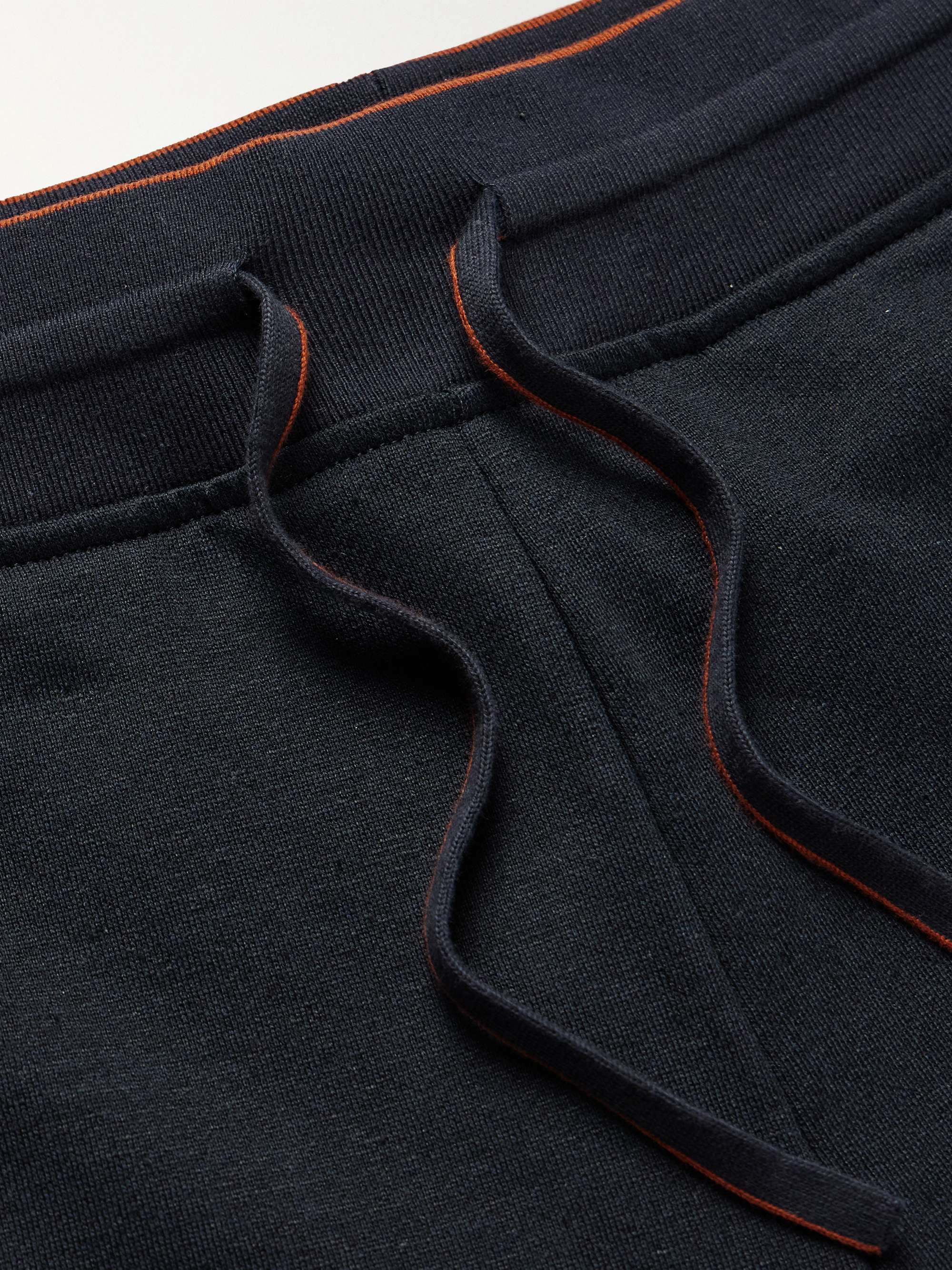 LORO PIANA Straight-Leg Cotton and Linen-Blend Jersey Drawstring Shorts