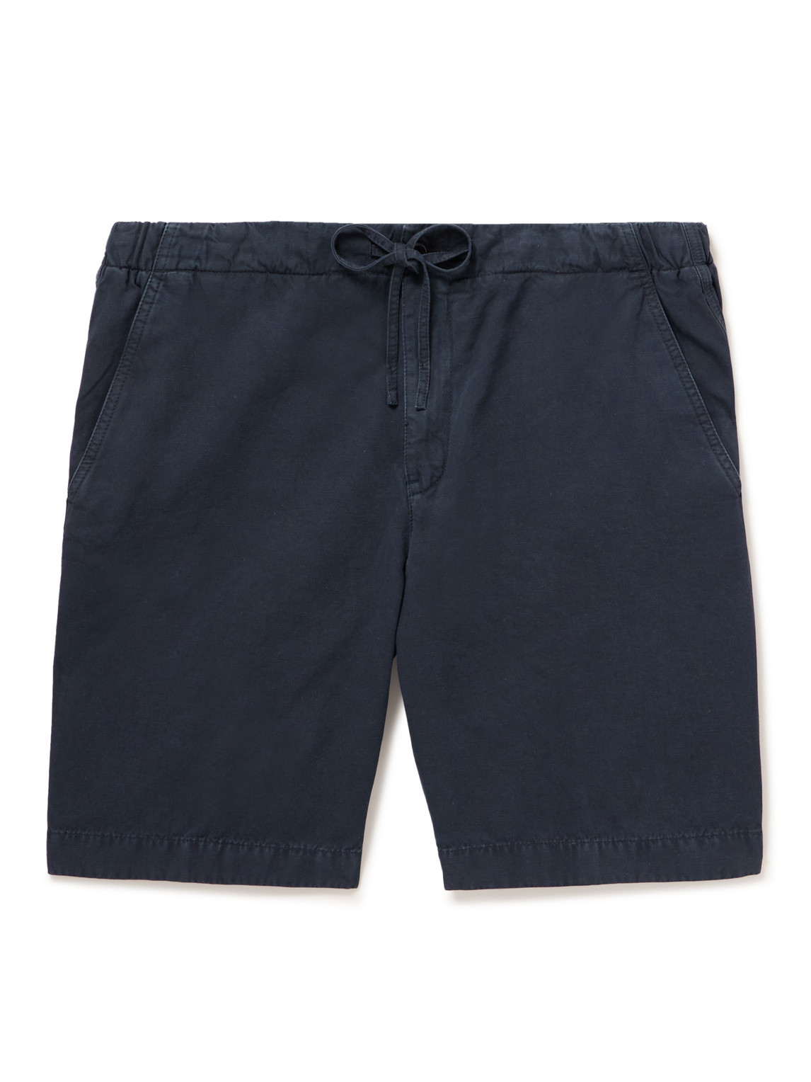 Loro Piana Straight-leg Cotton-blend Bermuda Shorts In Blue